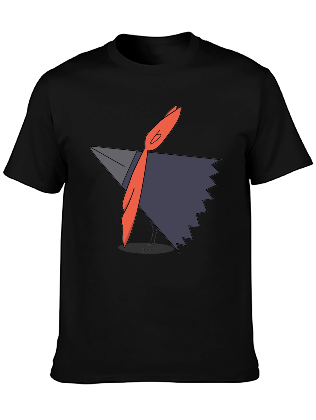 Modern Graphic Tee - Abstract Bird Design