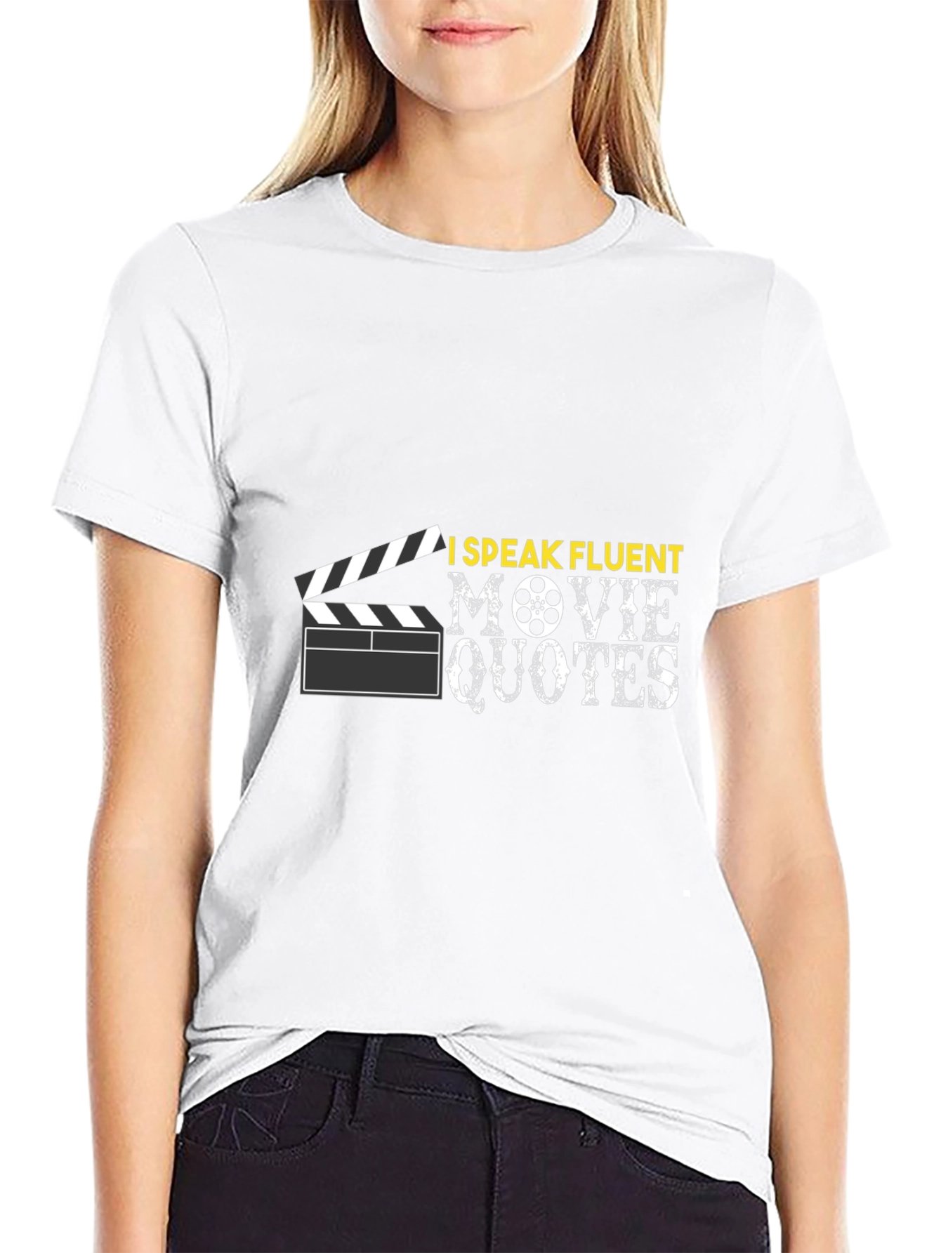 I Speak Fluent Movie Quotes Black T-Shirt