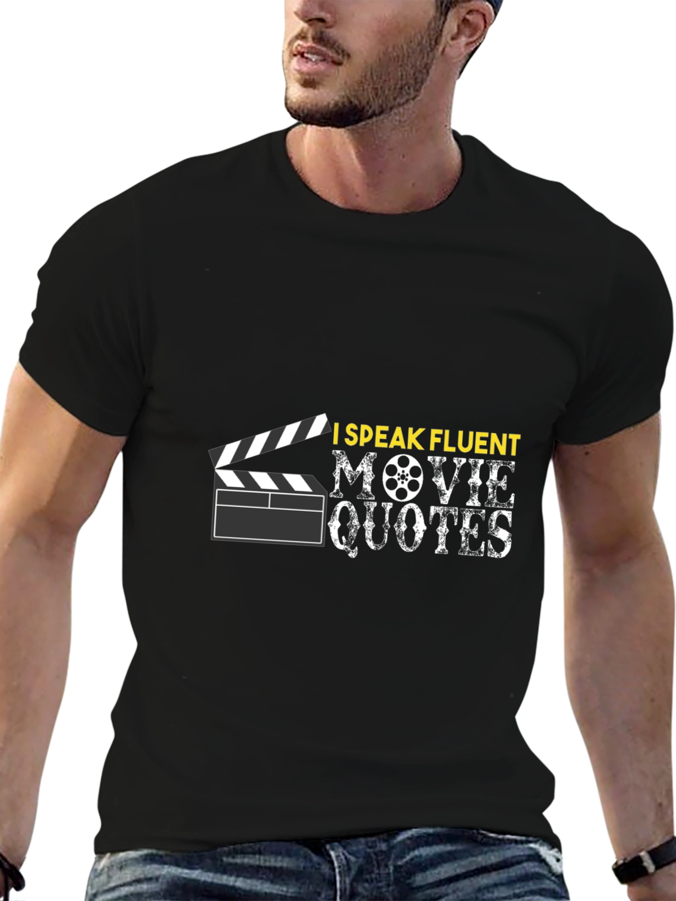 I Speak Fluent Movie Quotes Black T-Shirt