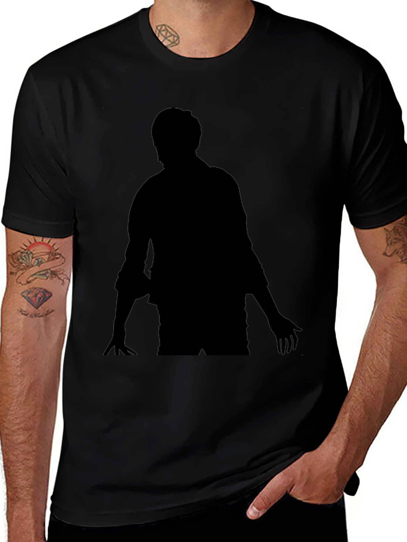 Black Silhouette Graphic Tee