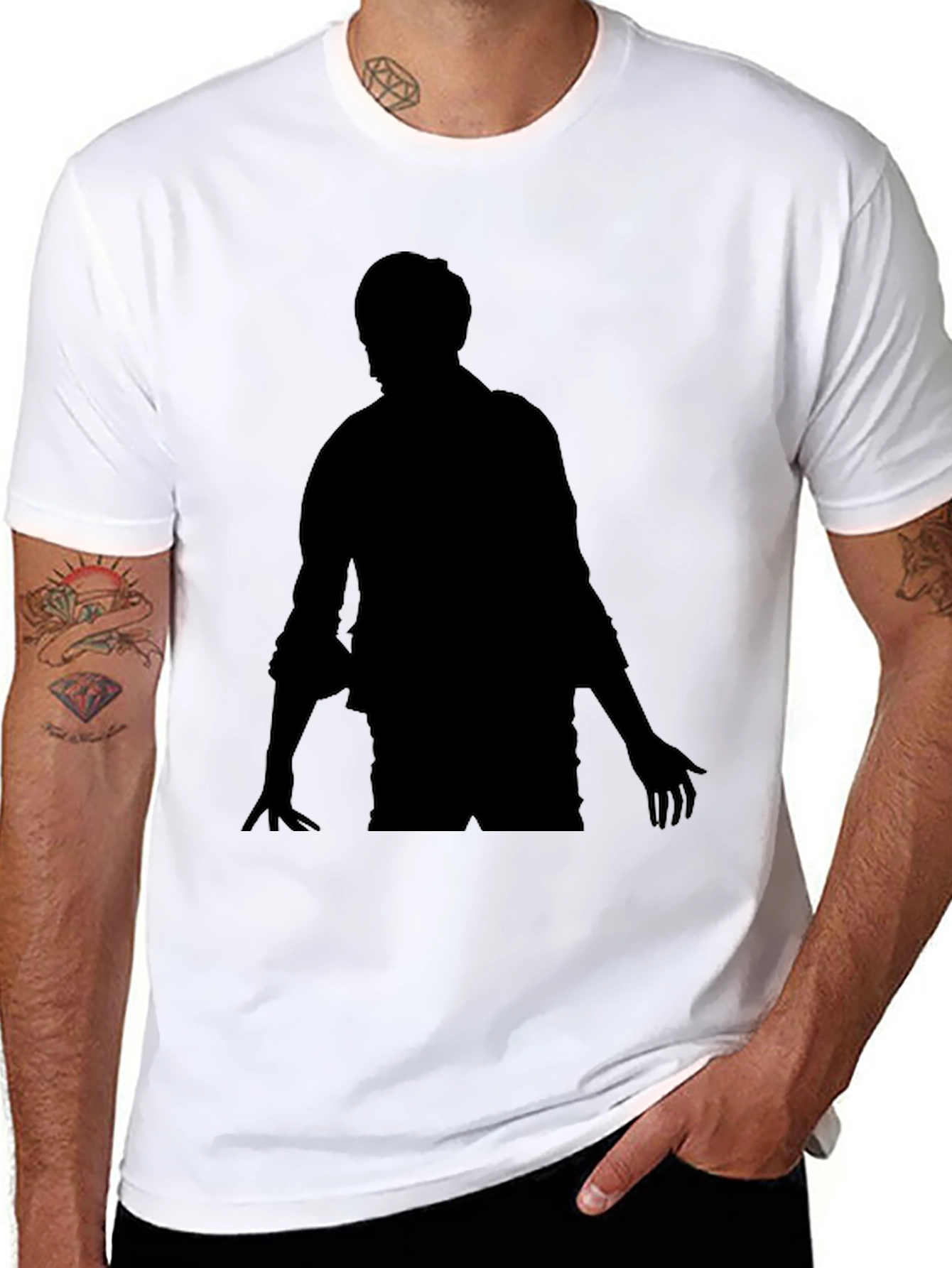Black Silhouette Graphic Tee