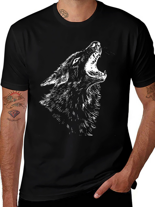 Wolf Howl Graphic Tee - Black T-Shirt