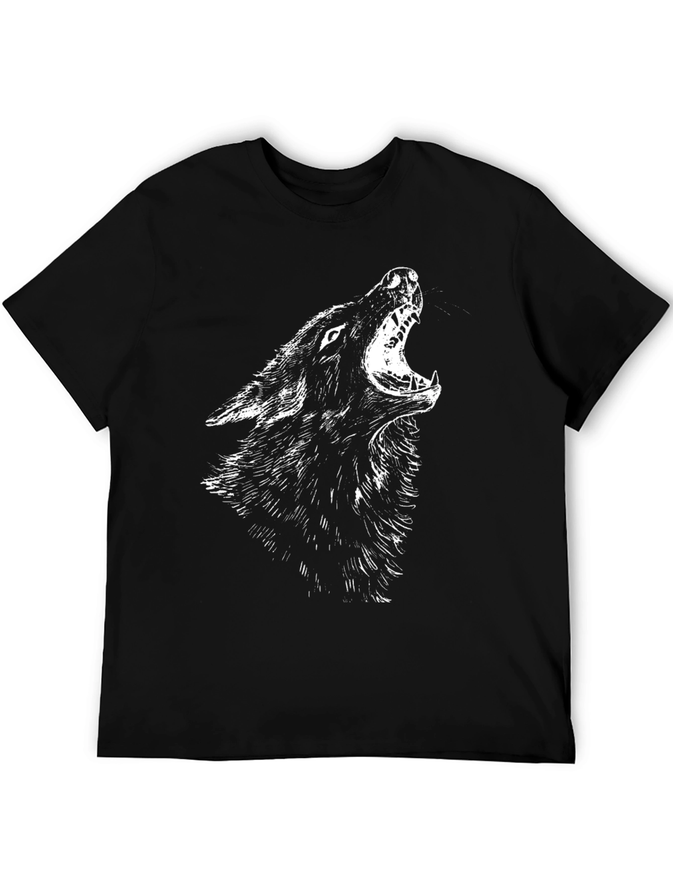 Wolf Howl Graphic Tee - Black T-Shirt