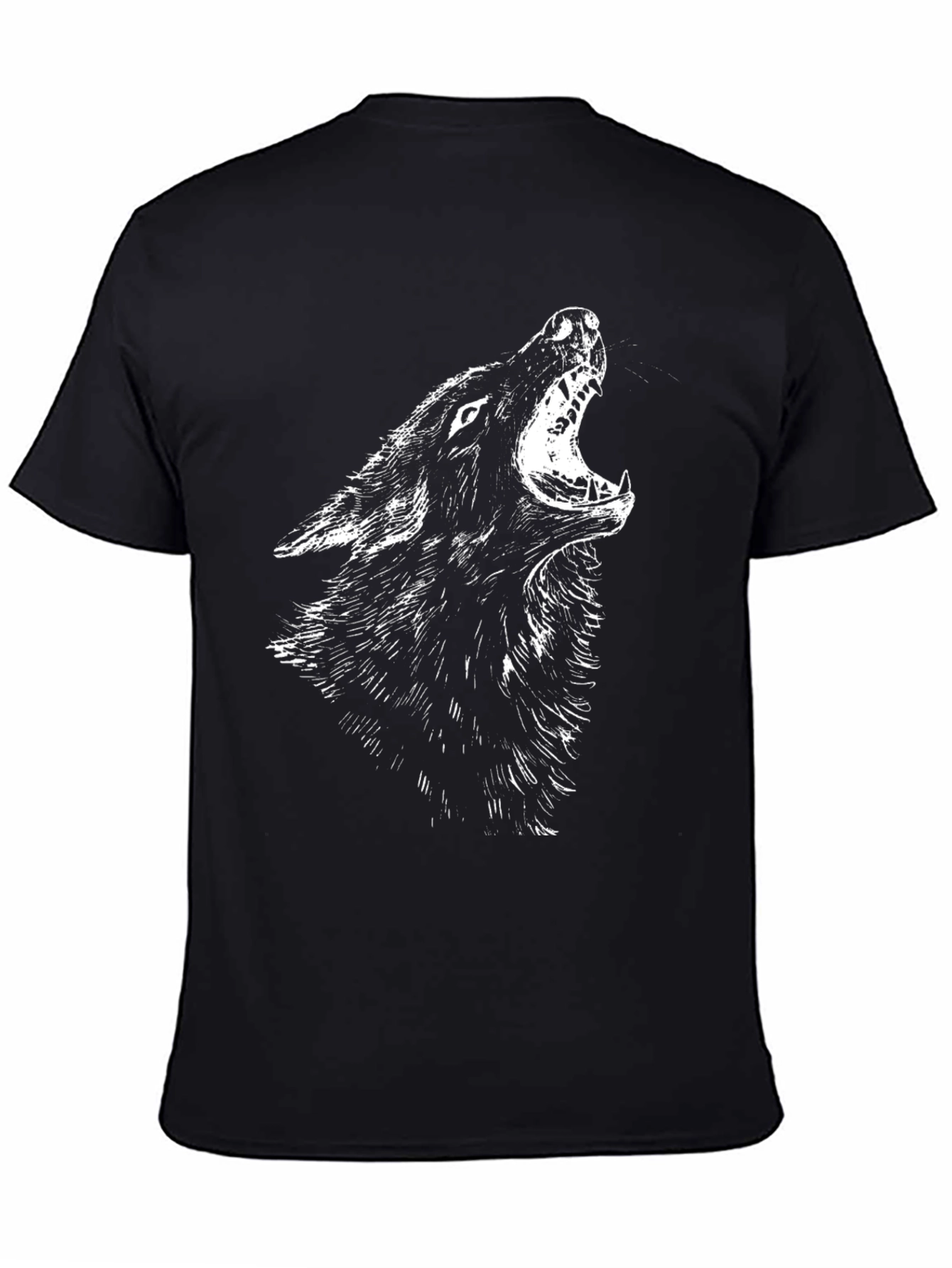 Wolf Howl Graphic Tee - Black T-Shirt