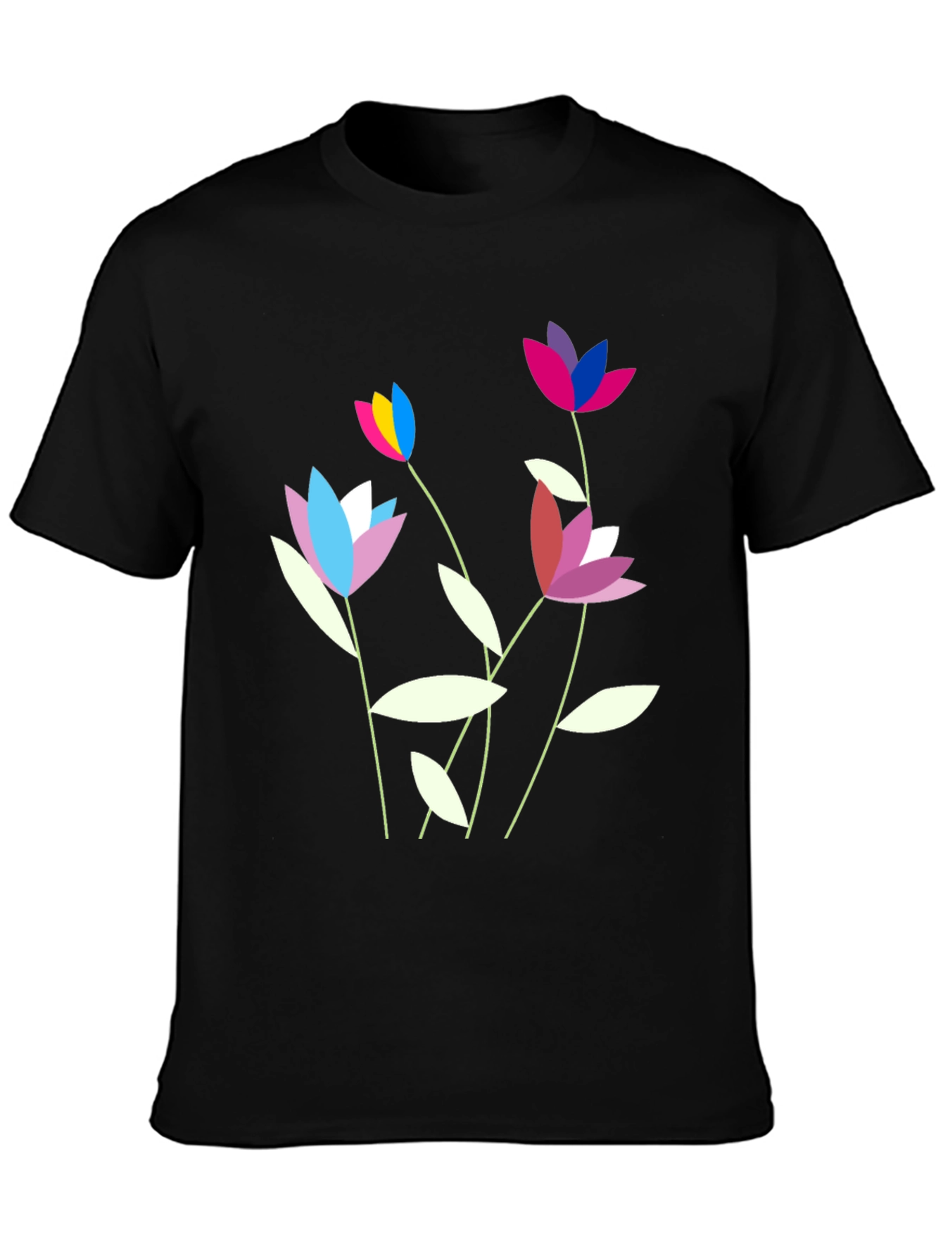 Floral Pride Graphic Tee - Unisex Black T-Shirt