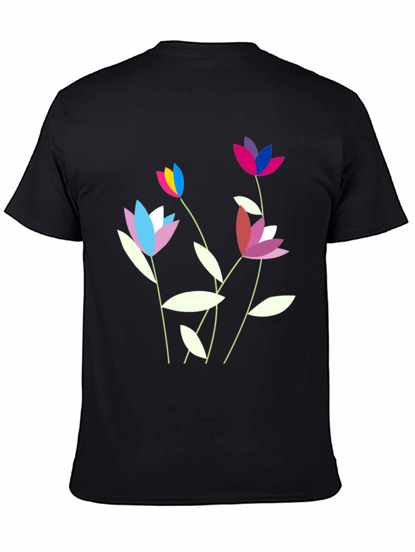 Floral Pride Graphic Tee - Unisex Black T-Shirt