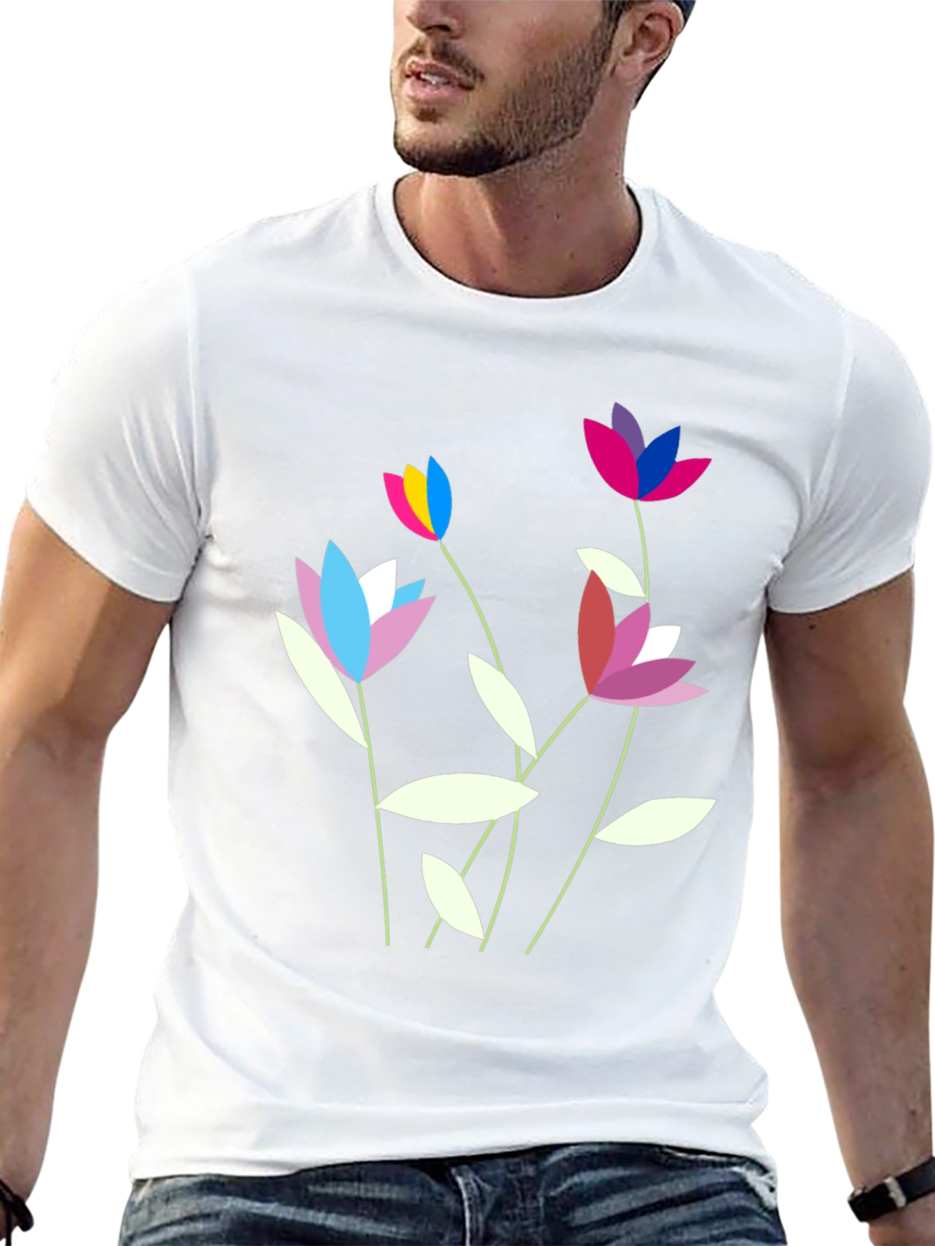 Floral Pride Graphic Tee - Unisex Black T-Shirt