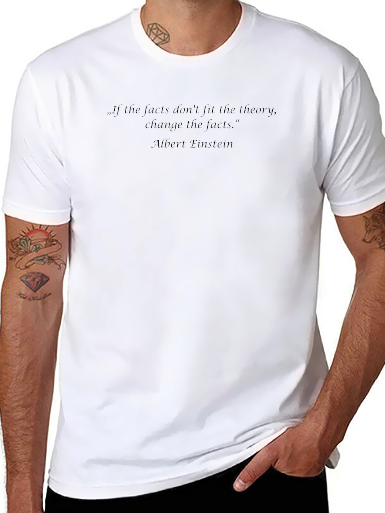 Einstein Quote Black T-Shirt