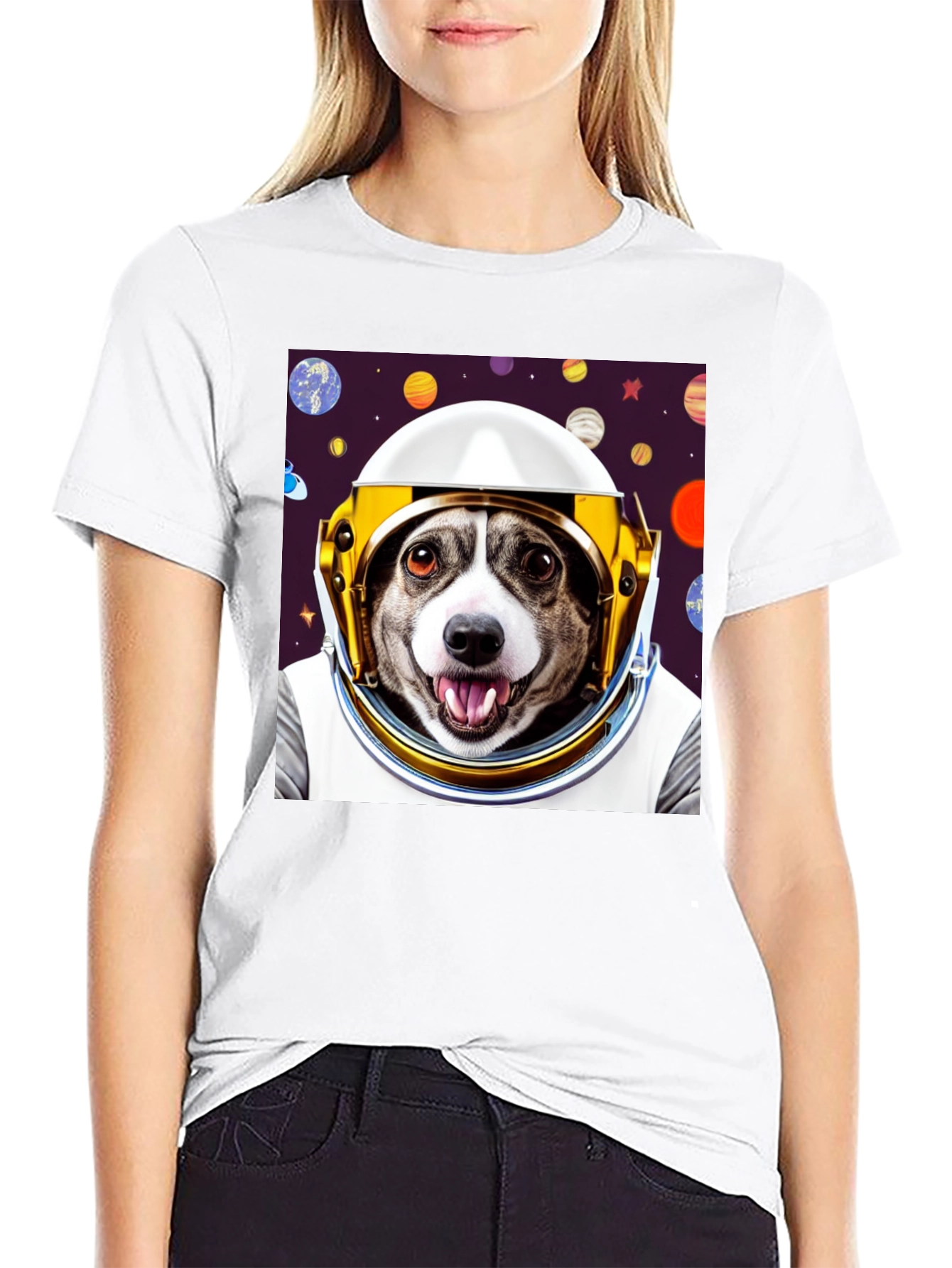 Dog Astronaut Graphic Tee - Space Pup T-Shirt