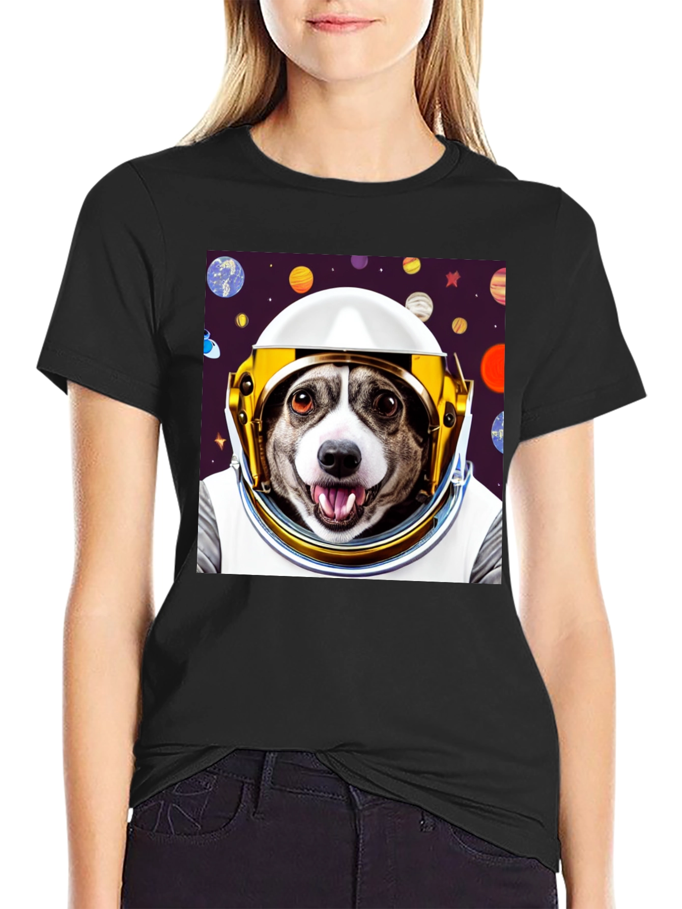 Dog Astronaut Graphic Tee - Space Pup T-Shirt