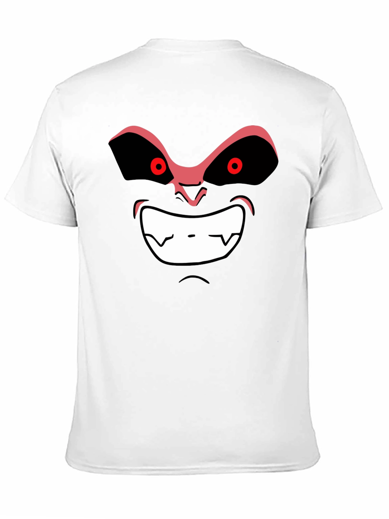 Angry Cartoon Face Black T-Shirt