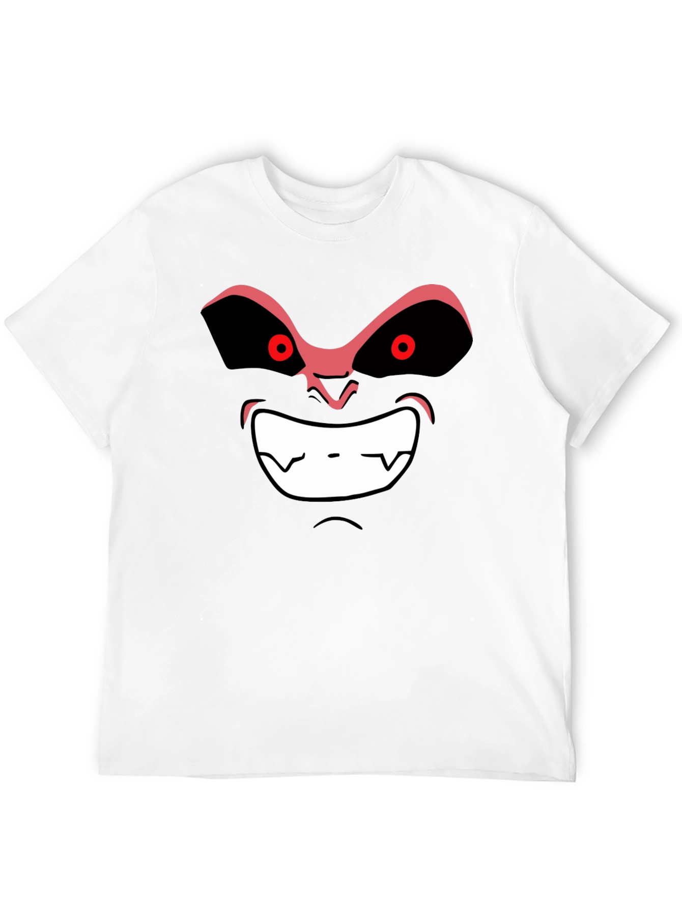 Angry Cartoon Face Black T-Shirt