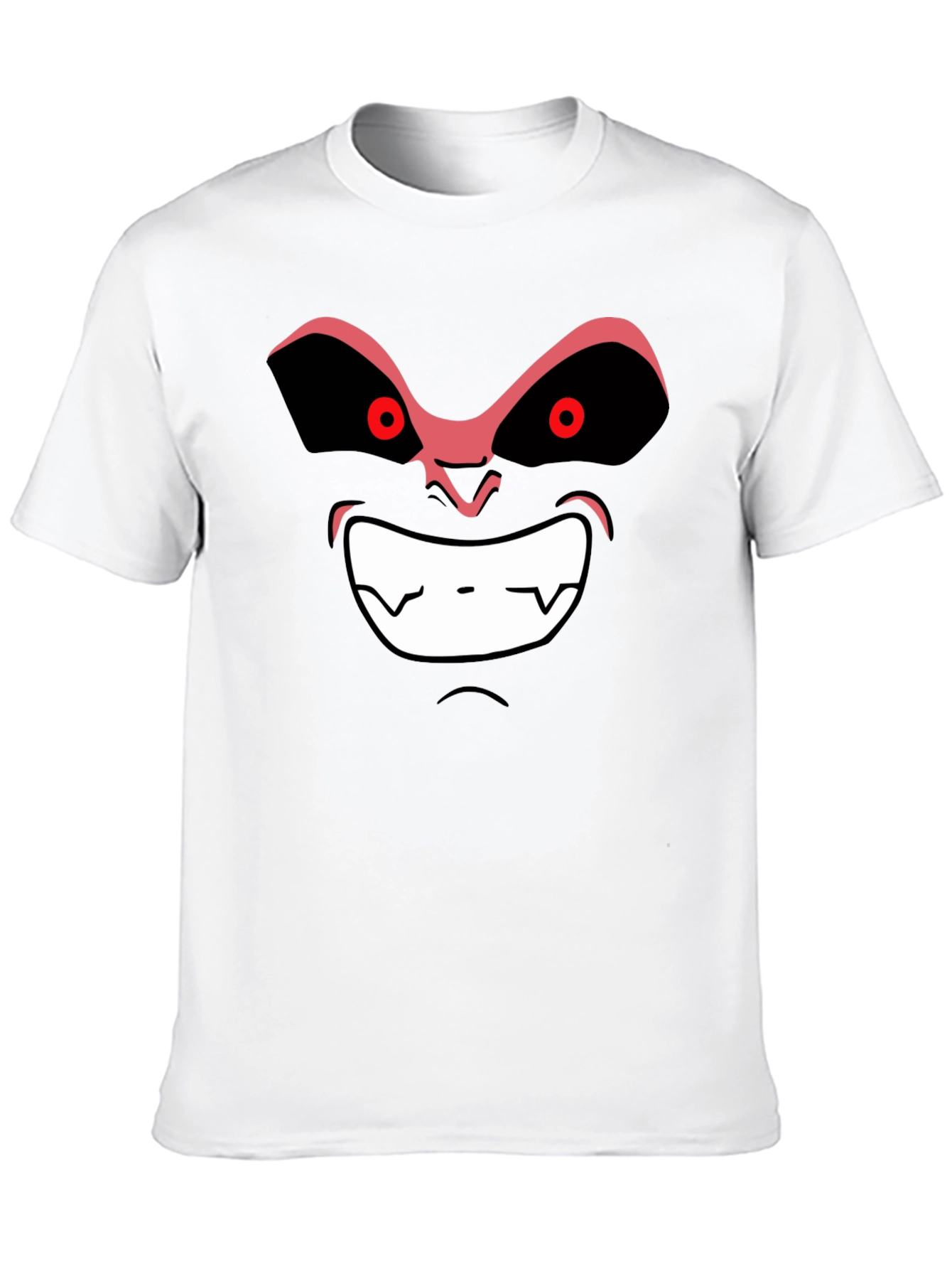 Angry Cartoon Face Black T-Shirt