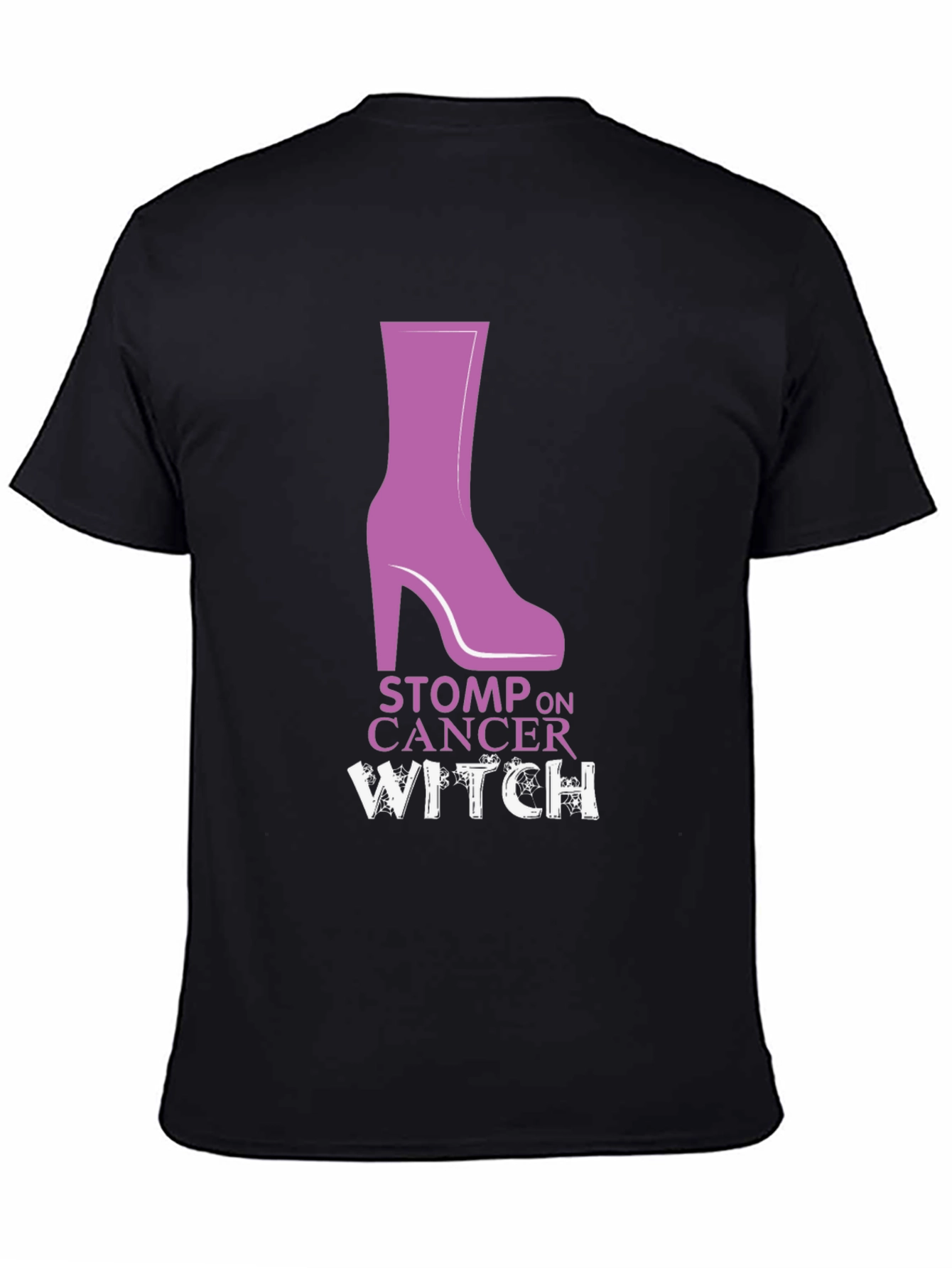 Stomp On Cancer Witch Graphic T-Shirt