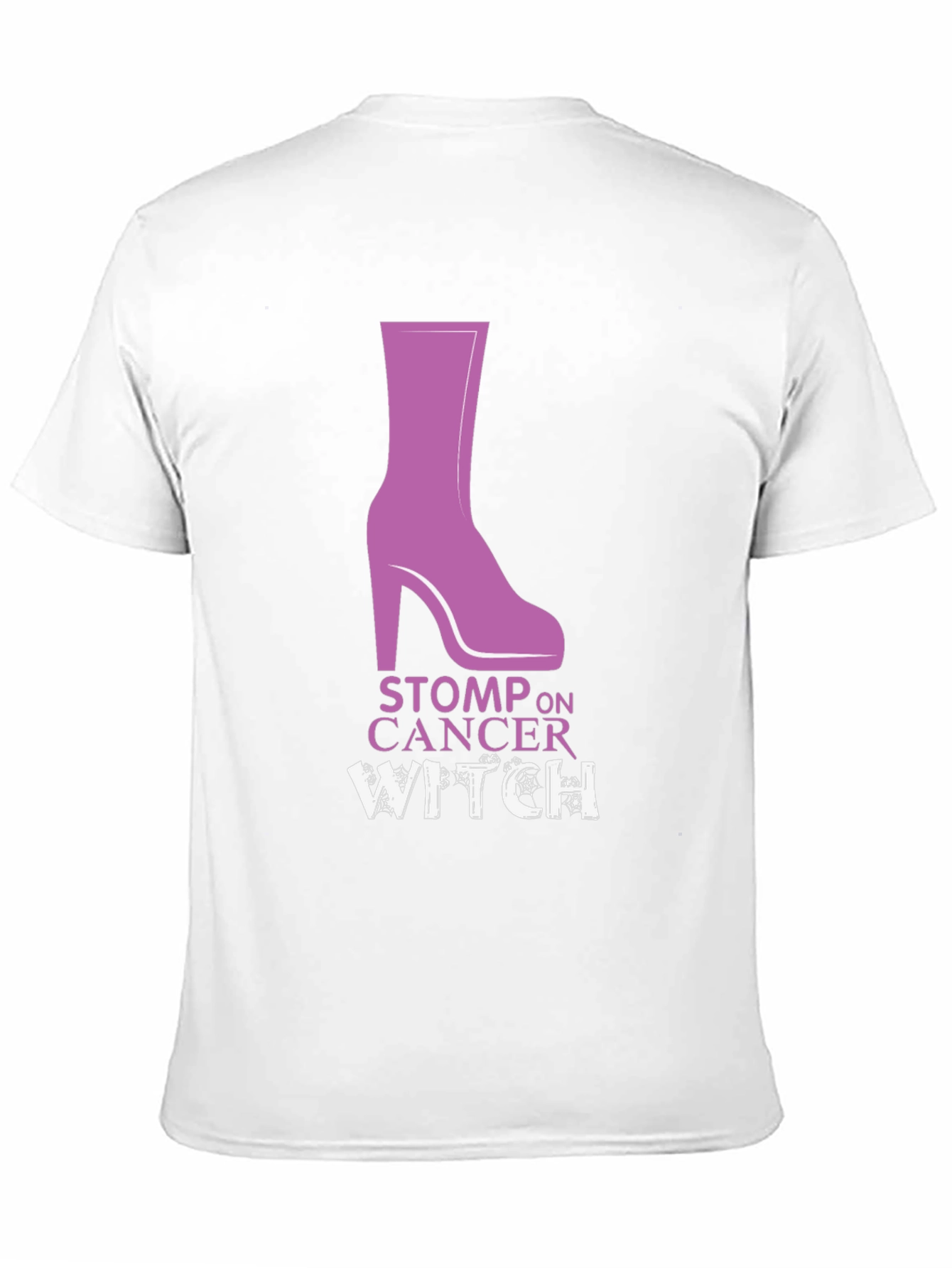 Stomp On Cancer Witch Graphic T-Shirt