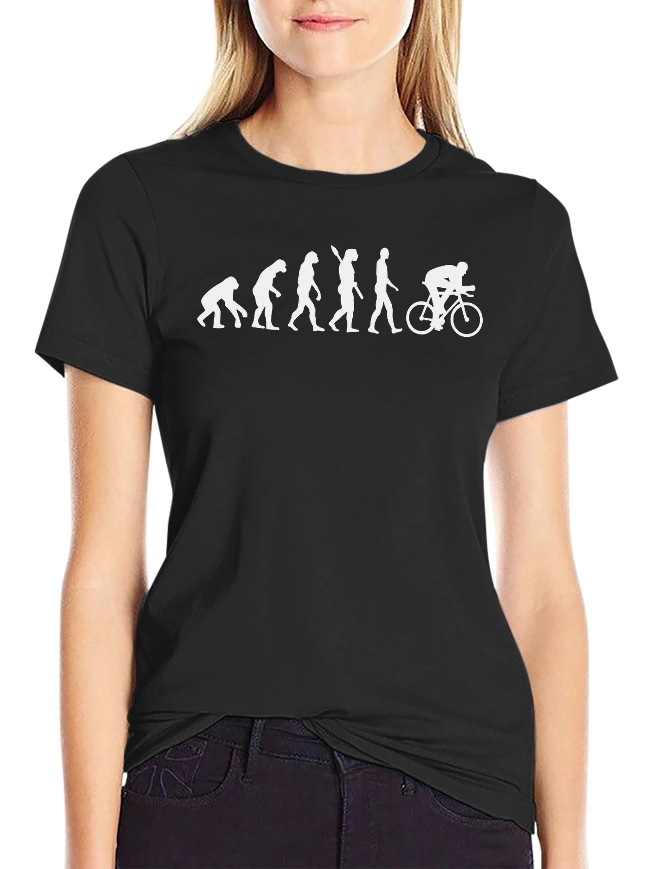 Evolution of Cyclist Black T-Shirt
