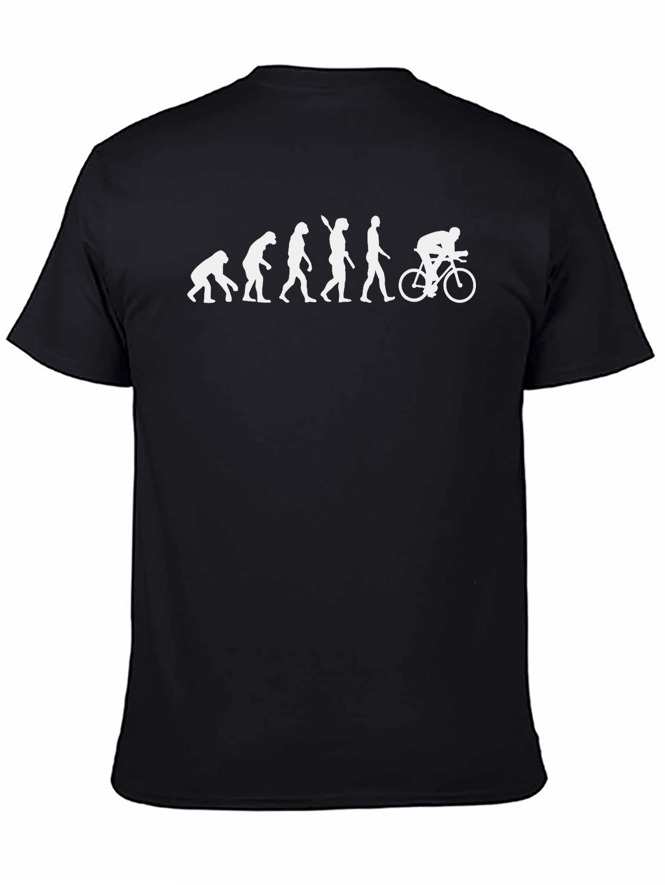Evolution of Cyclist Black T-Shirt