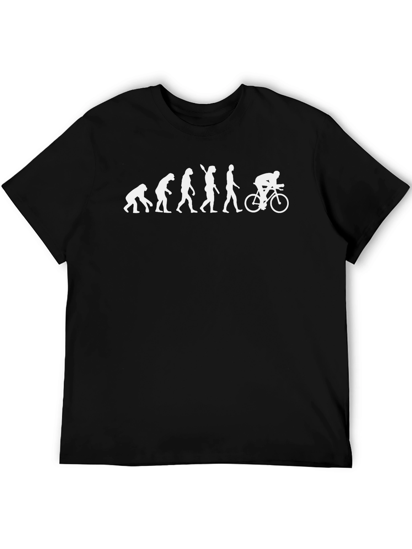 Evolution of Cyclist Black T-Shirt