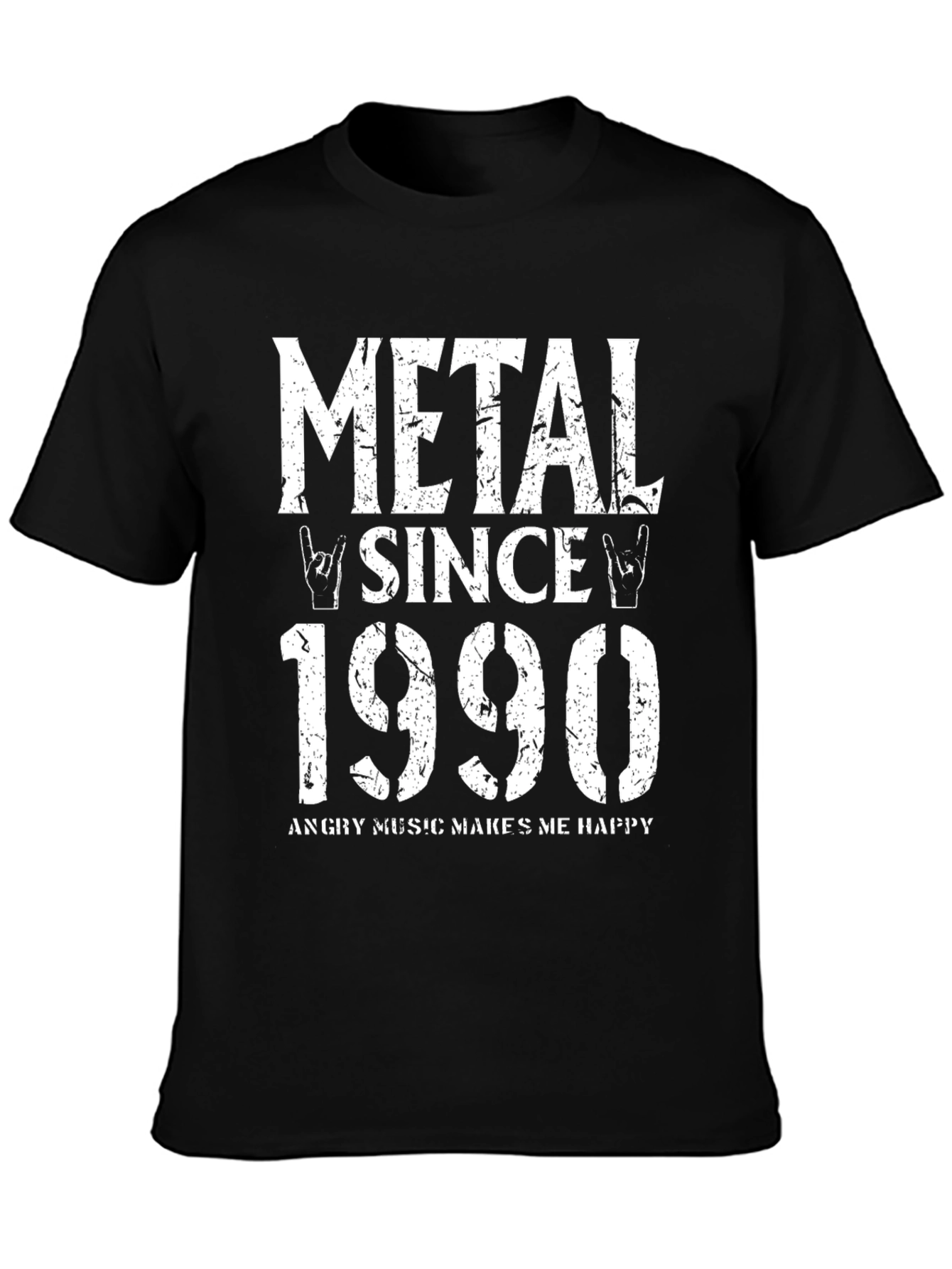 Metal Since 1990 Black T-Shirt Rock Music Tee