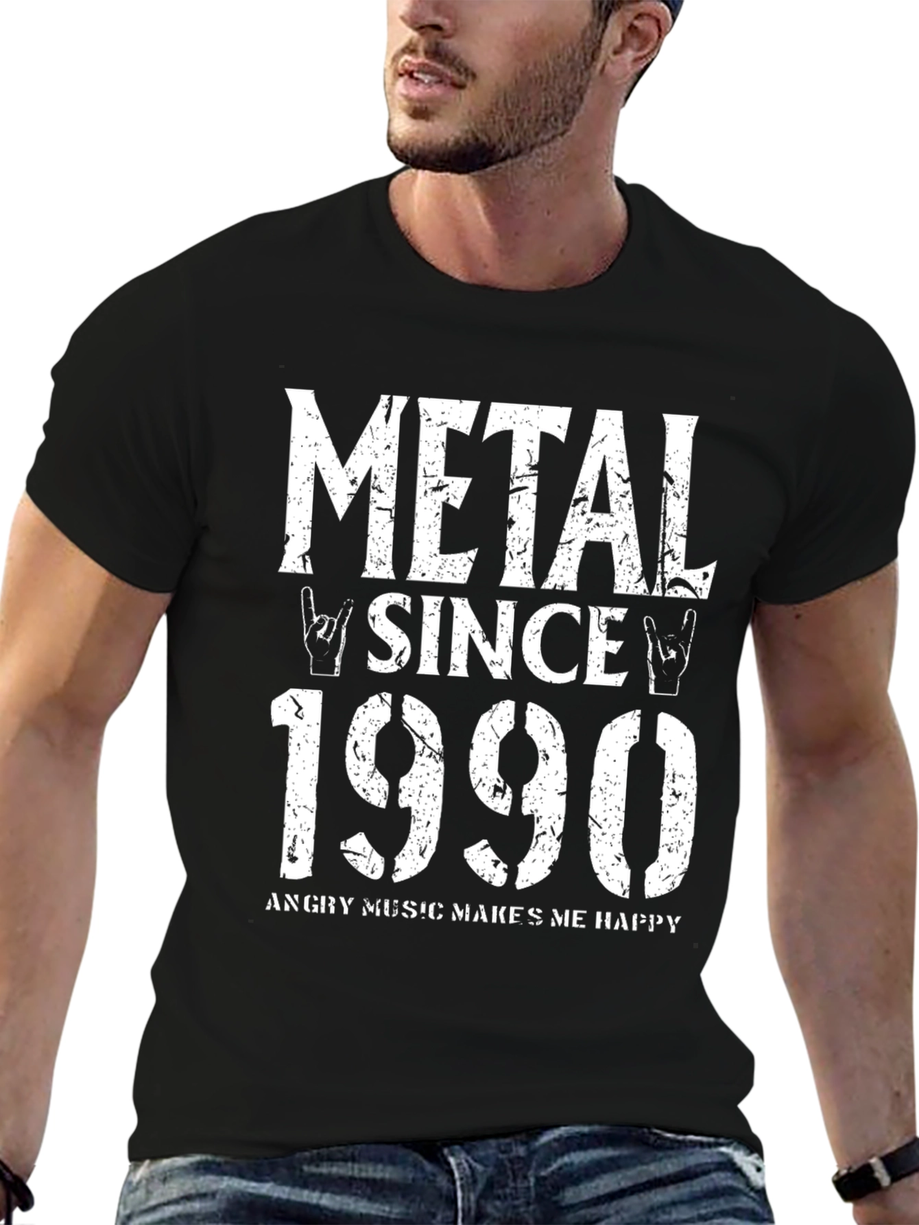 Metal Since 1990 Black T-Shirt Rock Music Tee