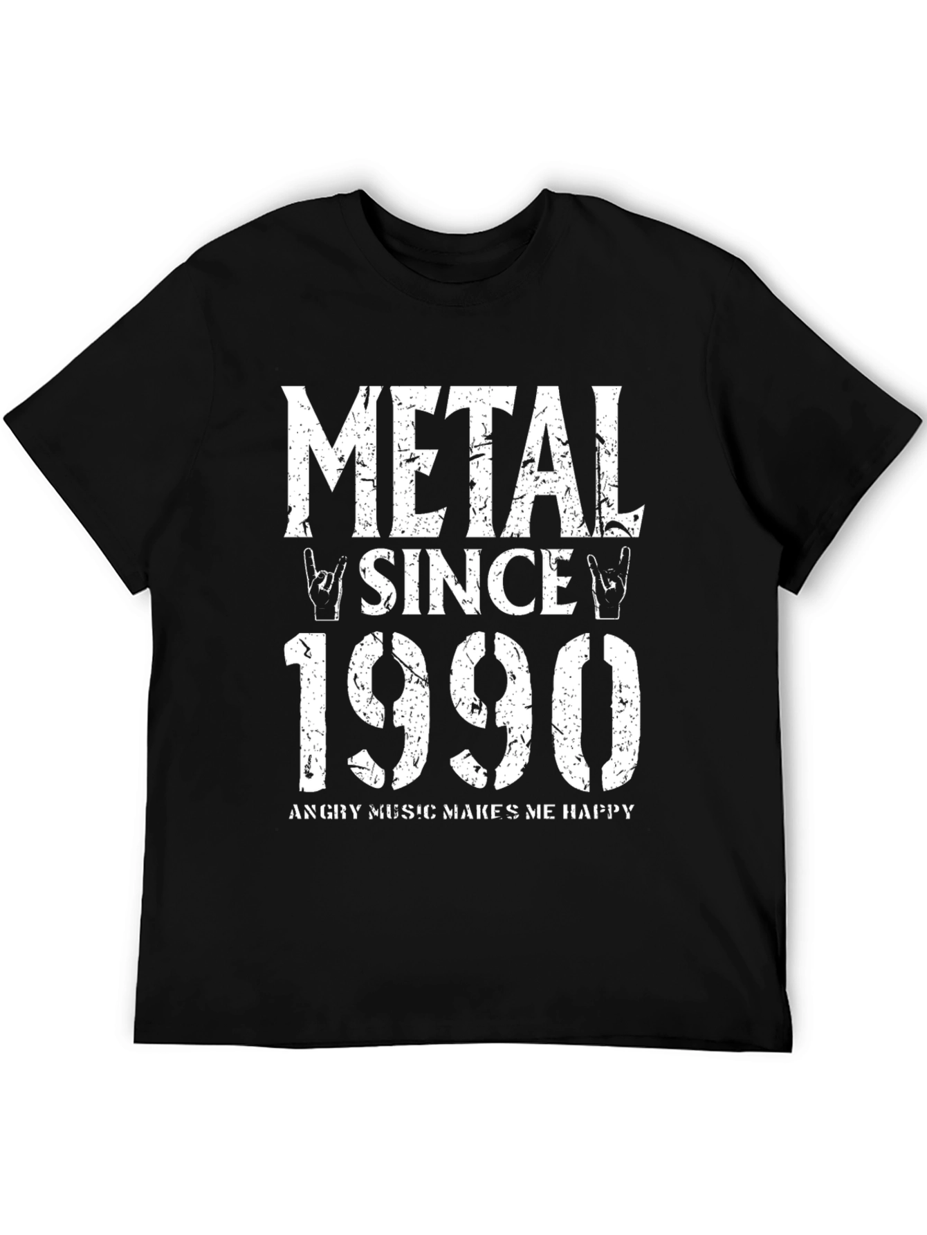 Metal Since 1990 Black T-Shirt Rock Music Tee