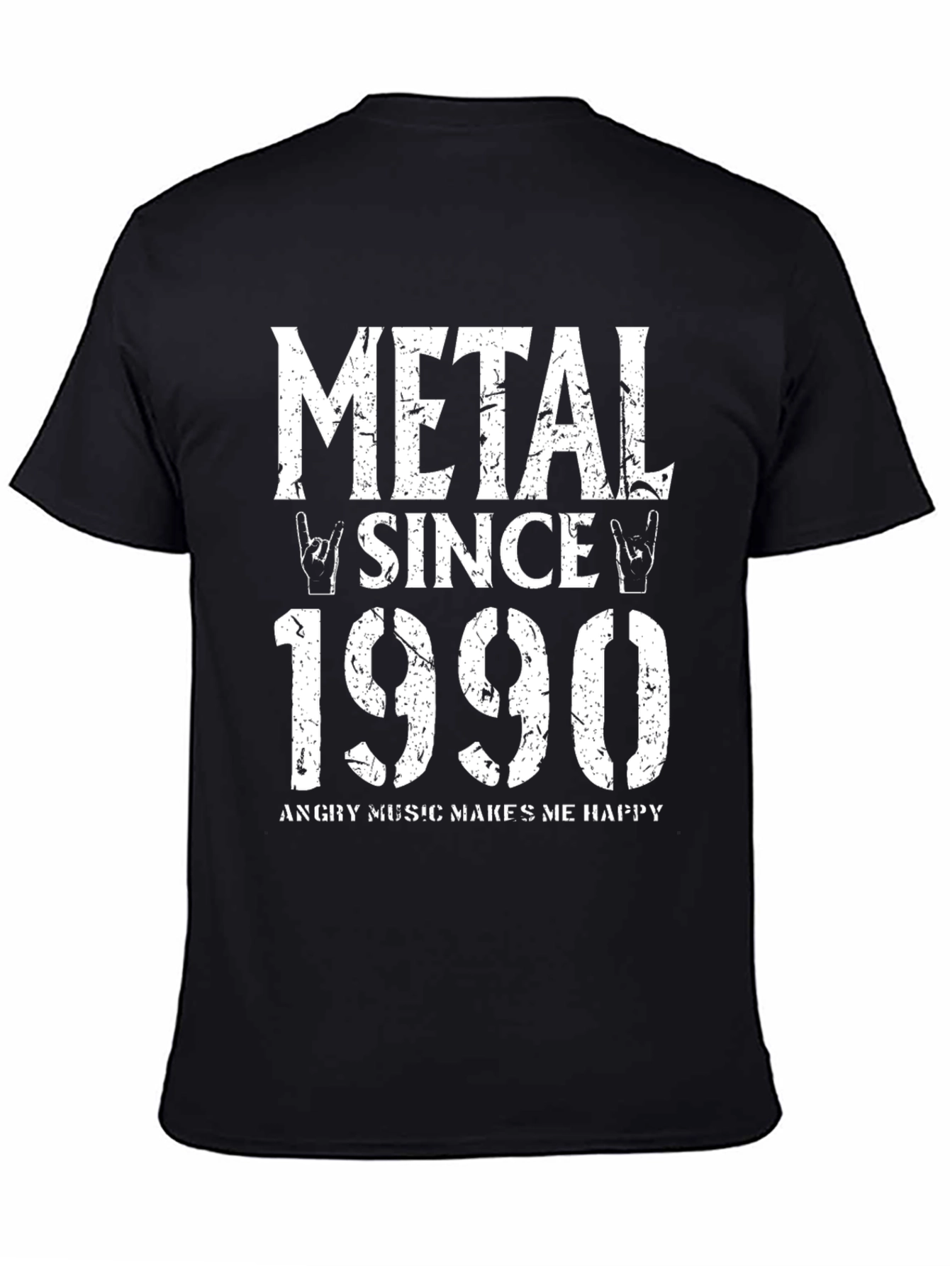 Metal Since 1990 Black T-Shirt Rock Music Tee