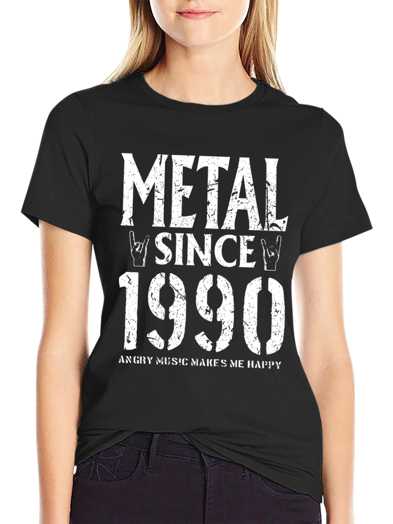 Metal Since 1990 Black T-Shirt Rock Music Tee