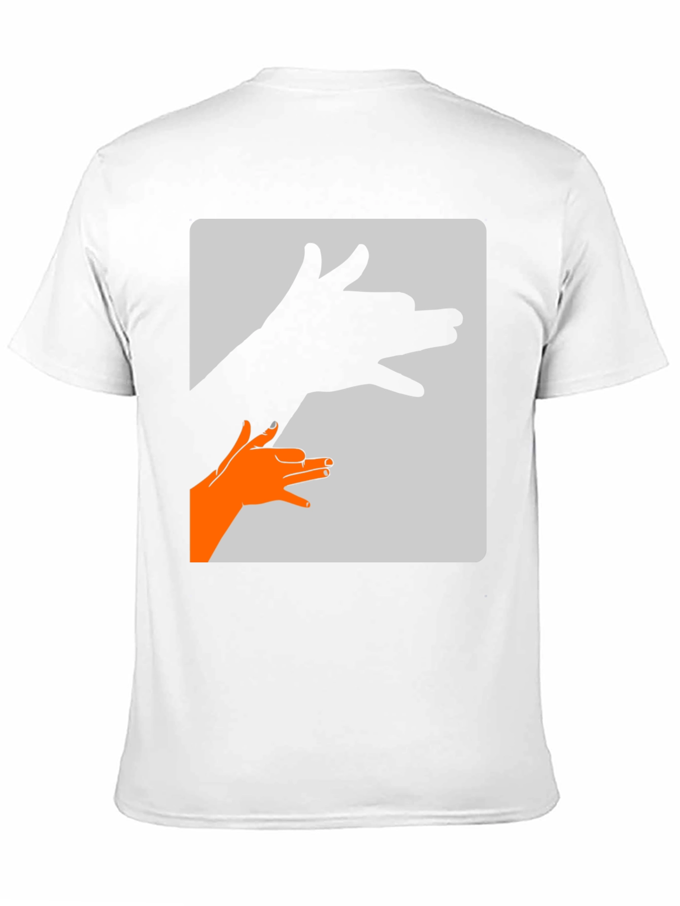 Hand Shadow Dog Graphic Tee - Black Cotton