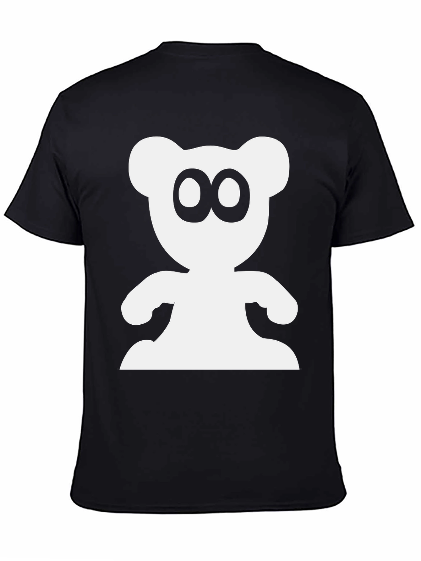 Cute Bear Graphic Black T-Shirt