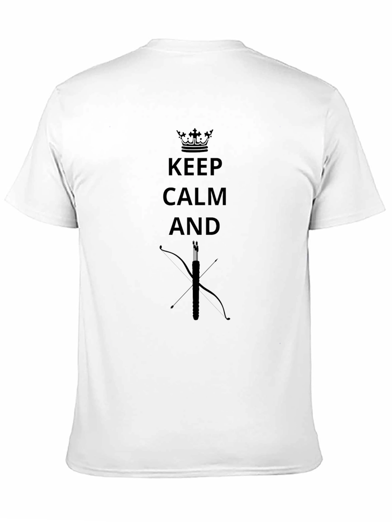 Keep Calm Archery Bow and Arrow Graphic T-Shirt