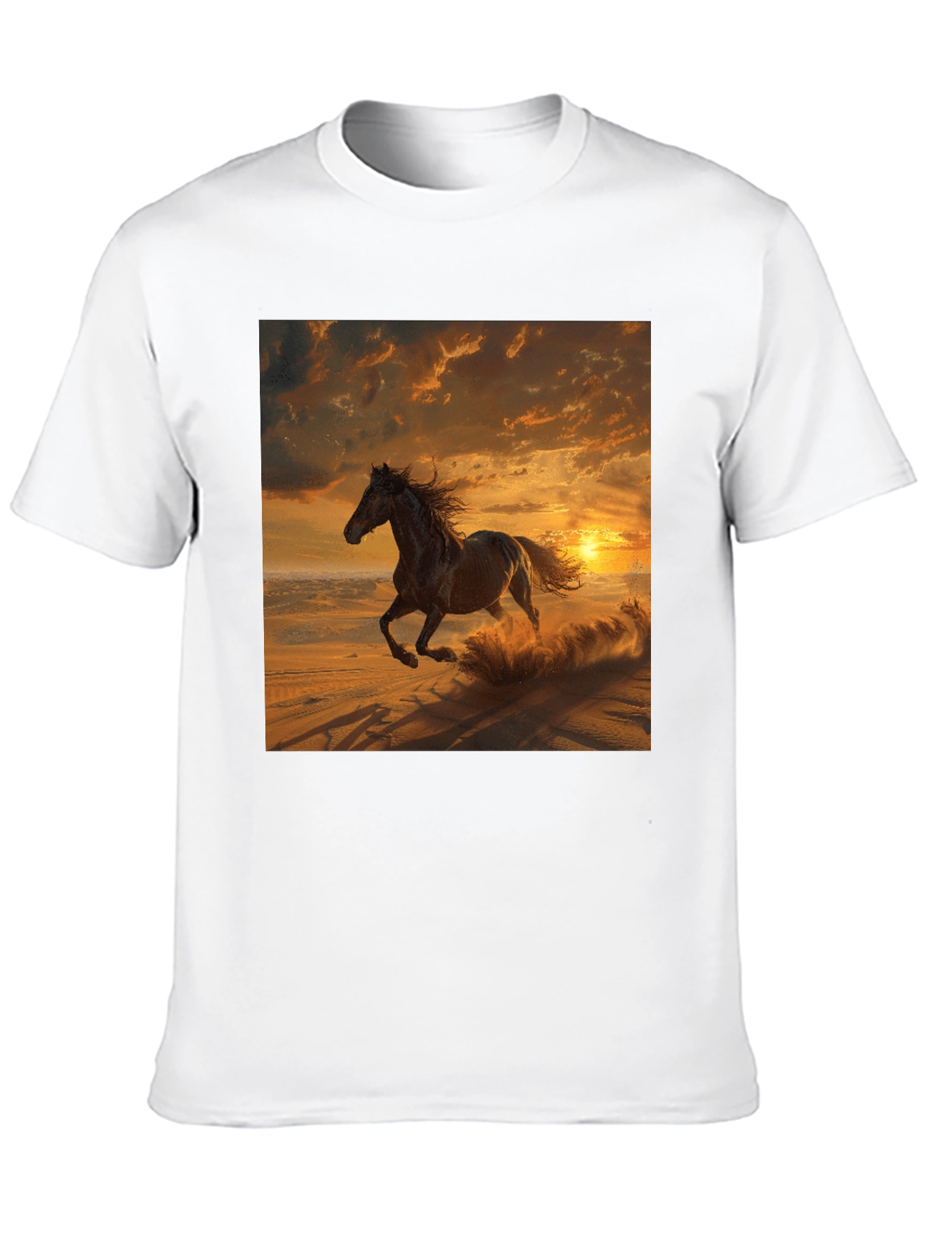 Horse Sunset Graphic T-Shirt