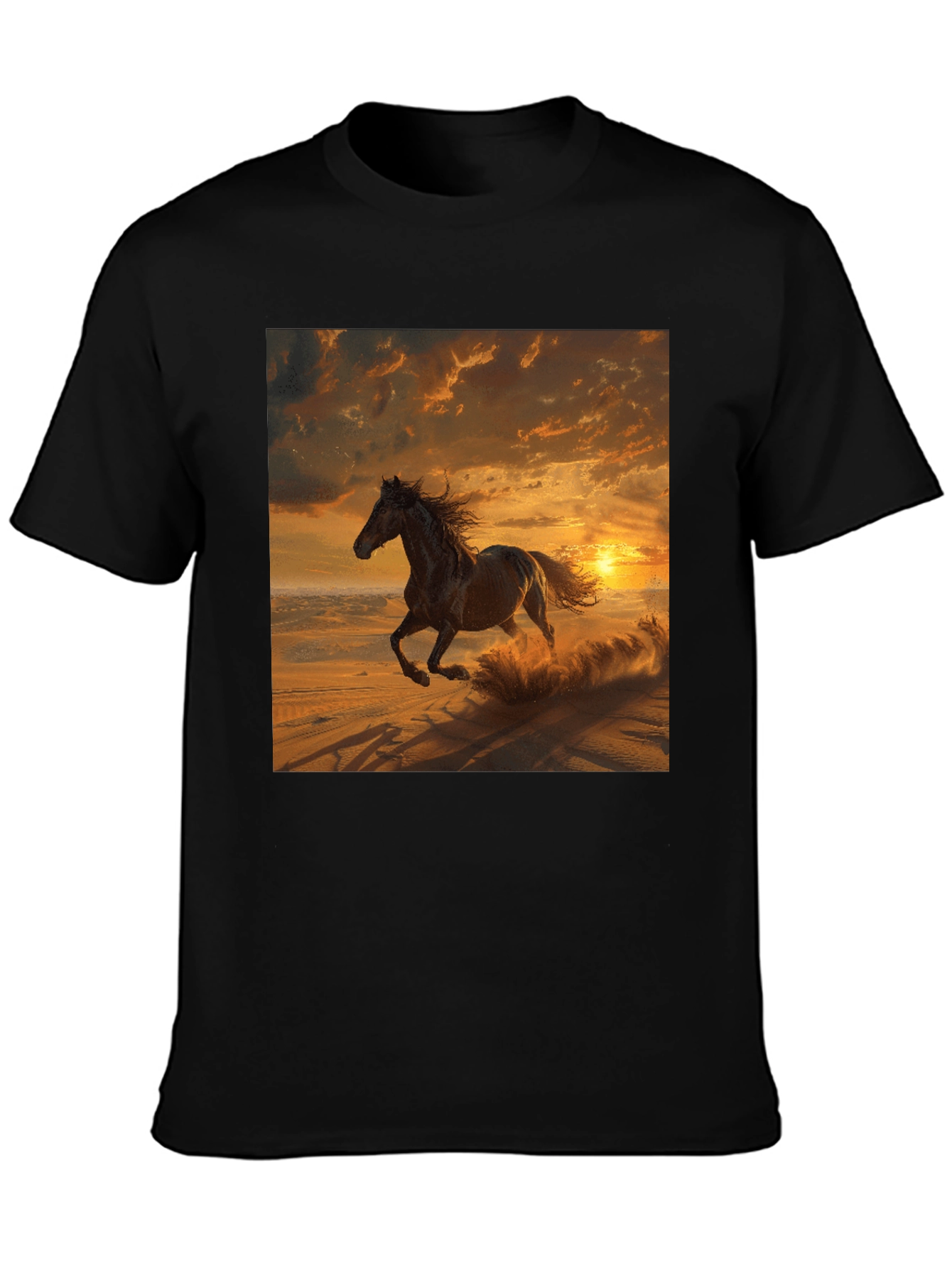 Horse Sunset Graphic T-Shirt