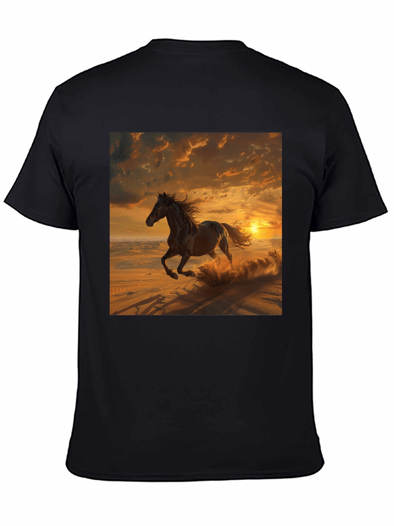 Horse Sunset Graphic T-Shirt