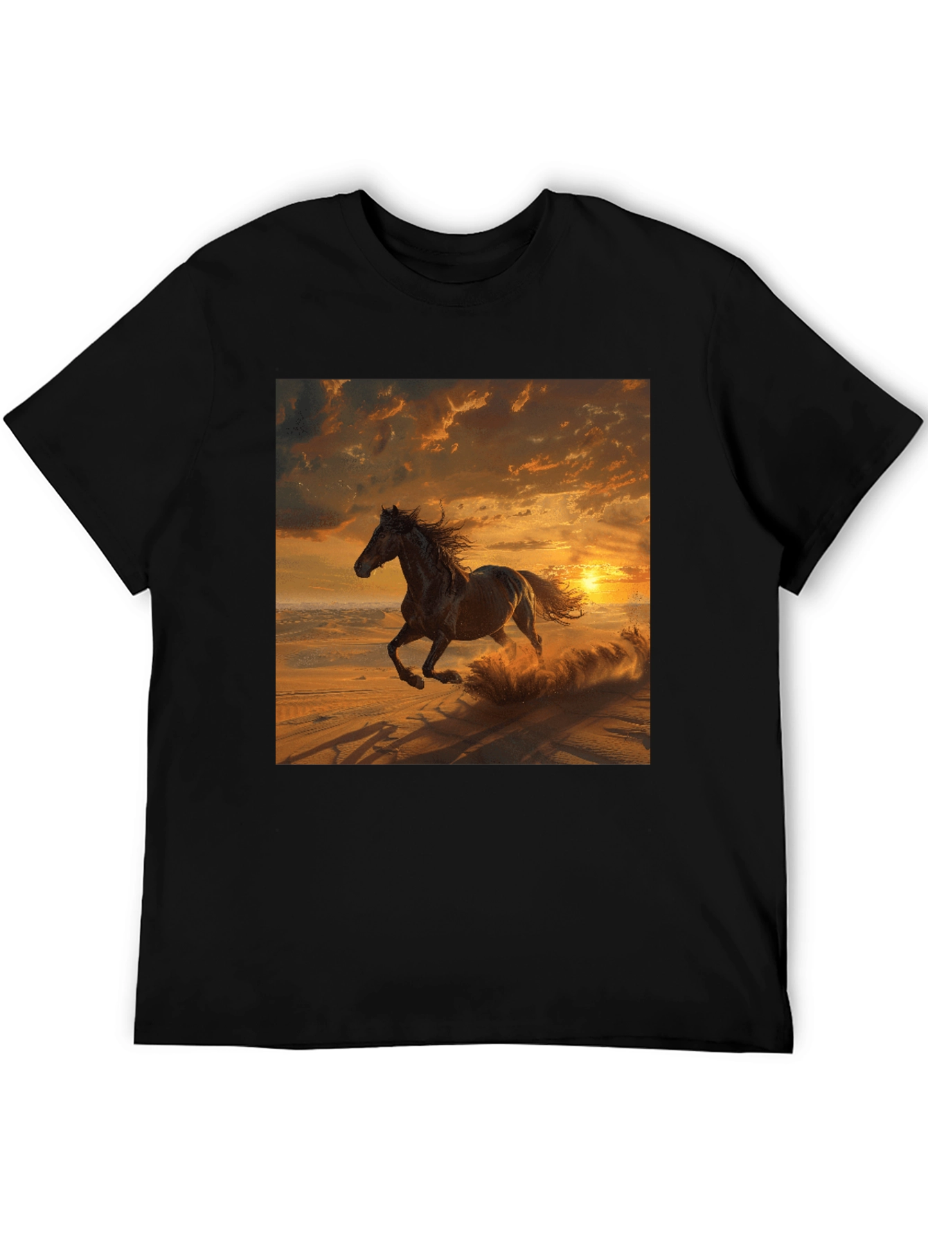 Horse Sunset Graphic T-Shirt