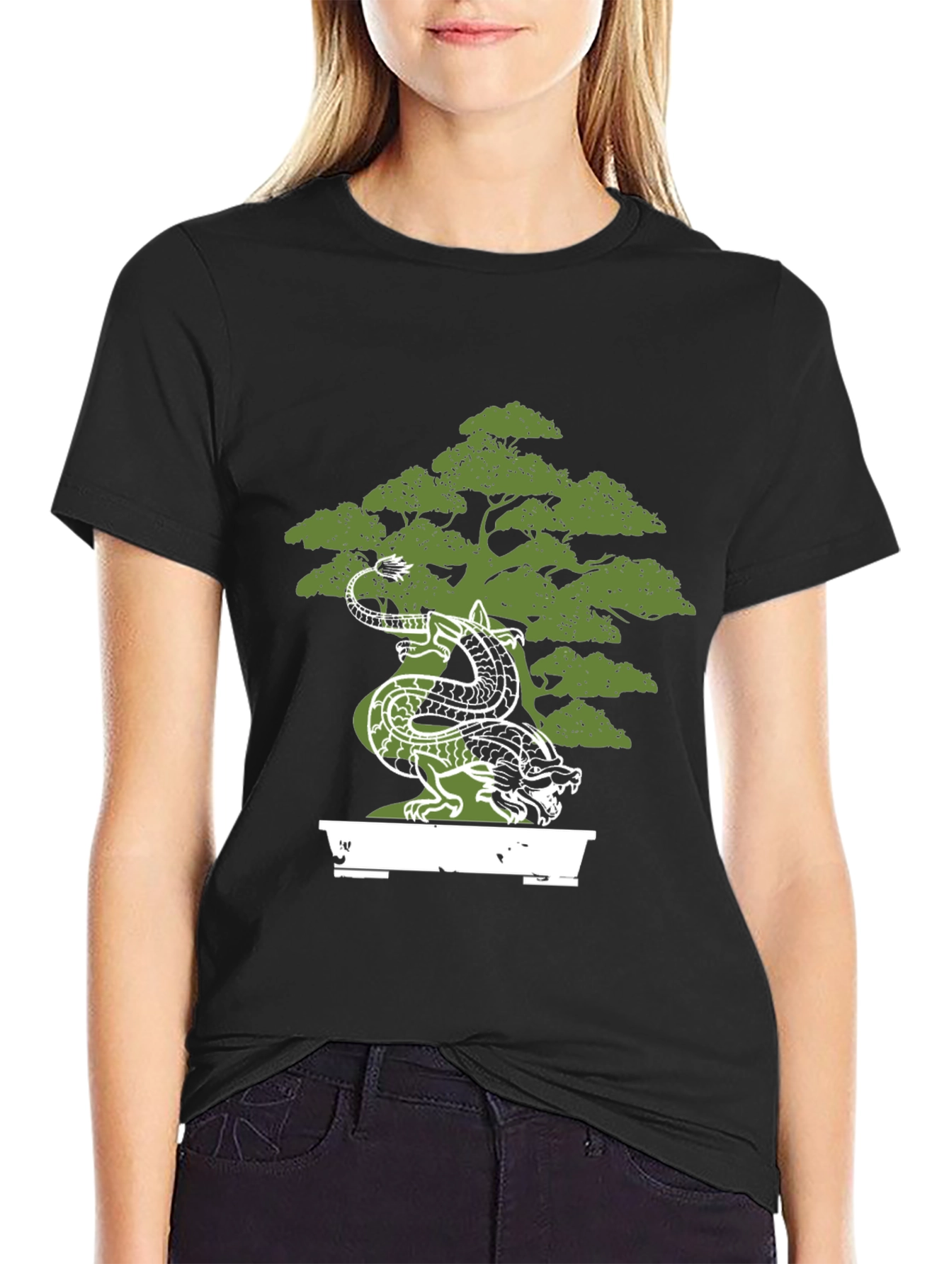 Dragon Bonsai Black T-Shirt - Unique Design