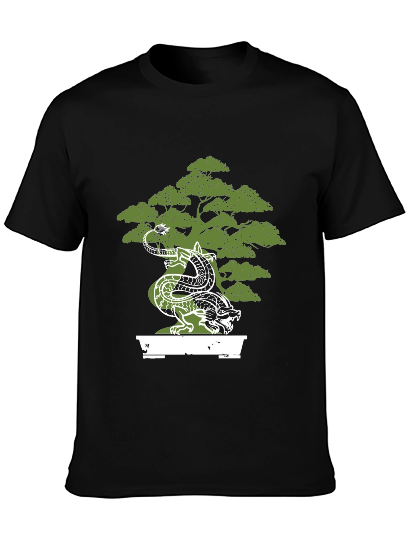 Dragon Bonsai Black T-Shirt - Unique Design