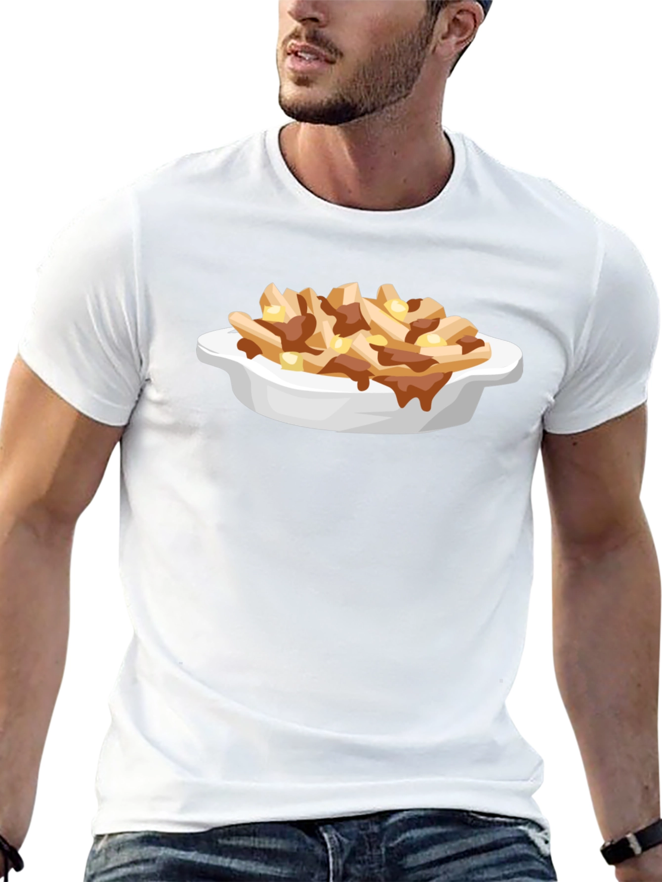 Poutine Graphic Tee - Unisex Black T-Shirt