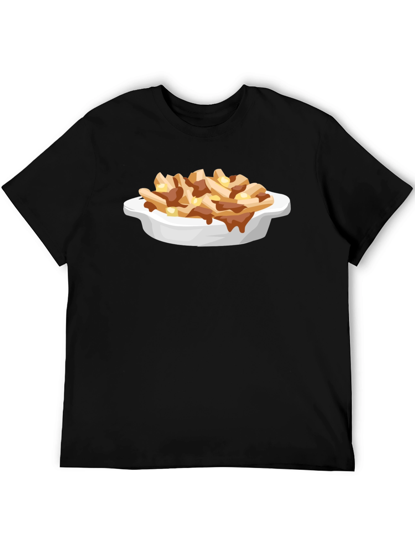 Poutine Graphic Tee - Unisex Black T-Shirt