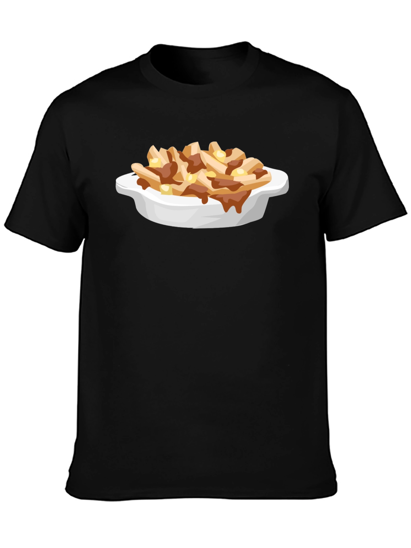 Poutine Graphic Tee - Unisex Black T-Shirt