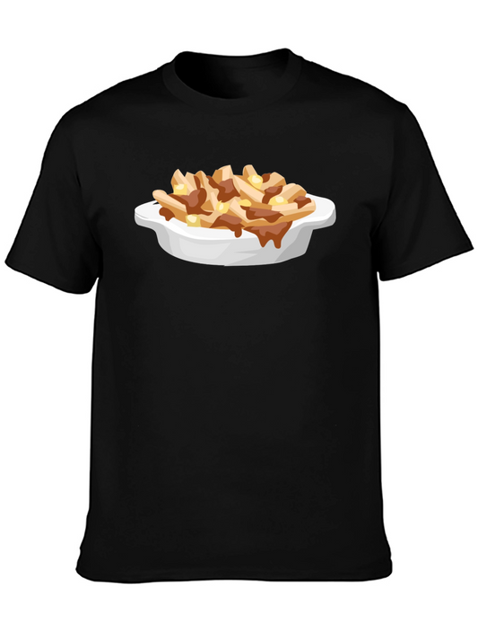 Poutine Graphic Tee - Unisex Black T-Shirt