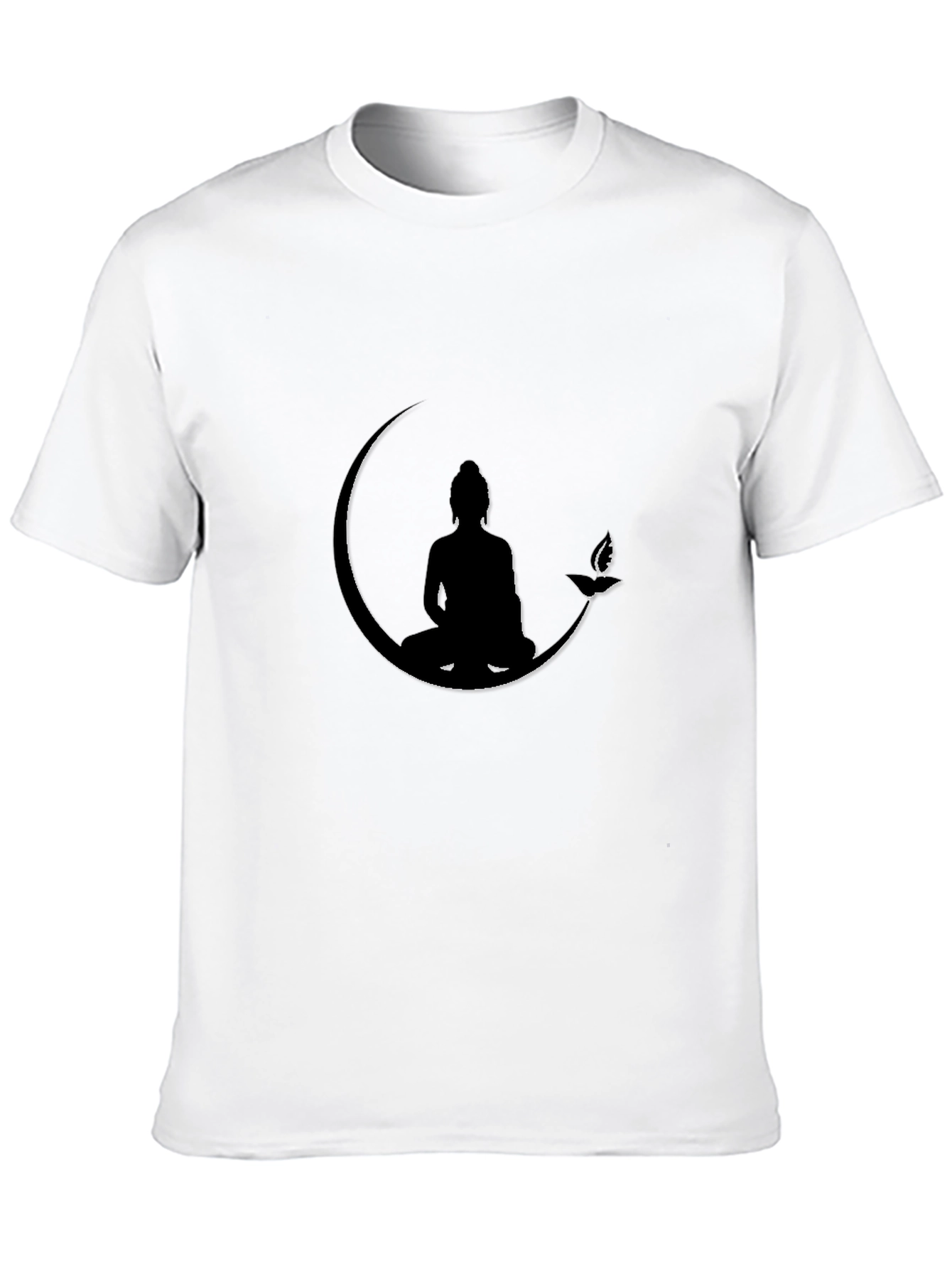 Buddha Moon Graphic Tee - Black