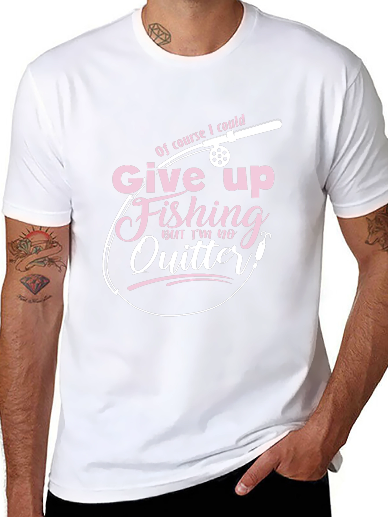 Fishing T-Shirt - Give Up Fishing? Never!