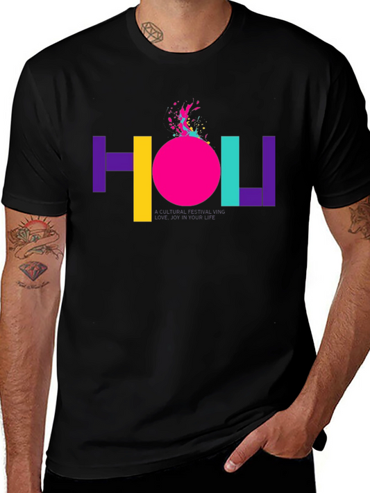 Holi Festival T-Shirt - Colorful Graphic Tee