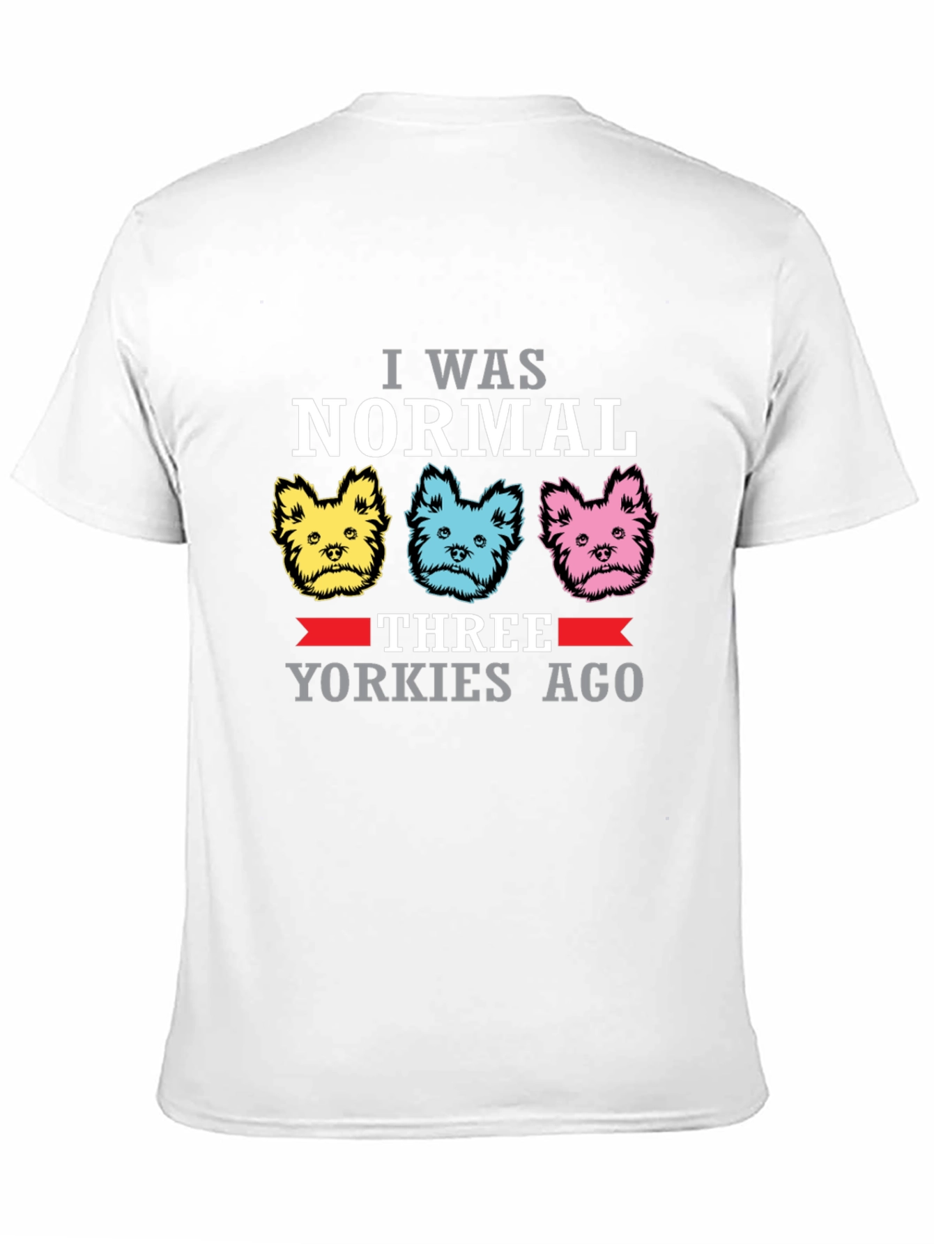 Normal Three Yorkies Ago Black T-Shirt