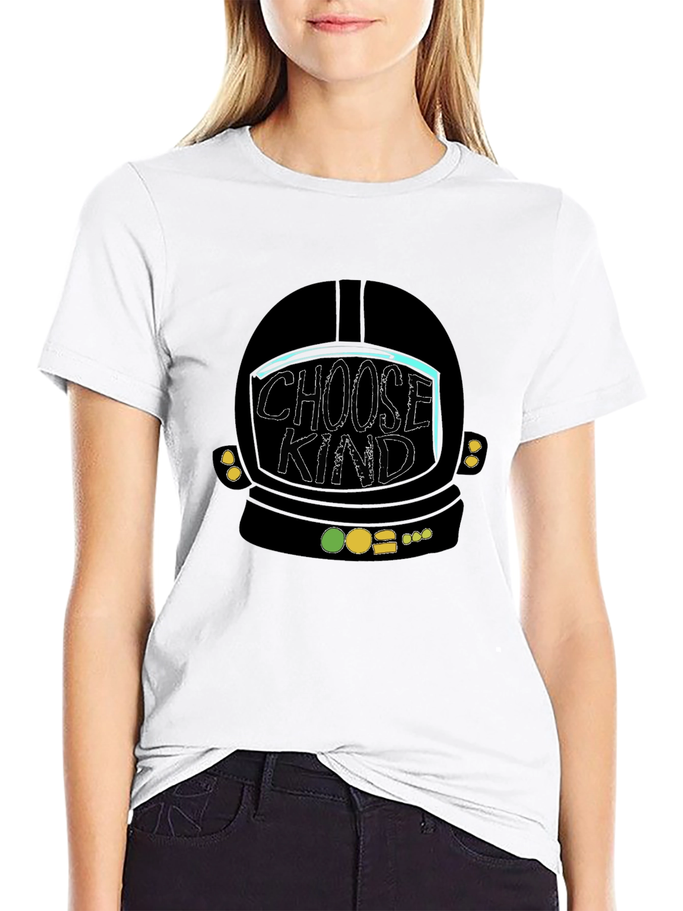 Choose Kind Astronaut Helmet Graphic T-Shirt