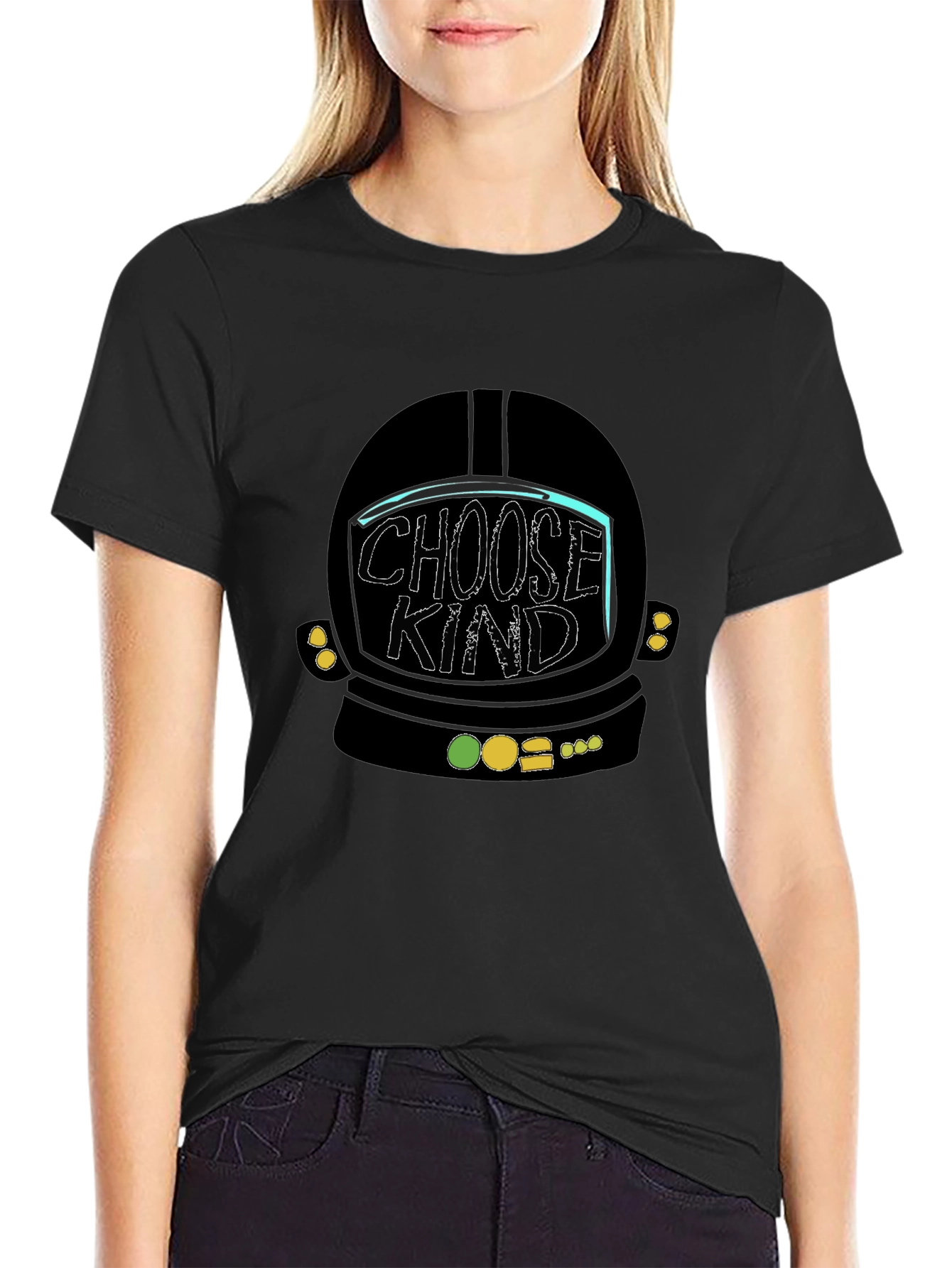 Choose Kind Astronaut Helmet Graphic T-Shirt