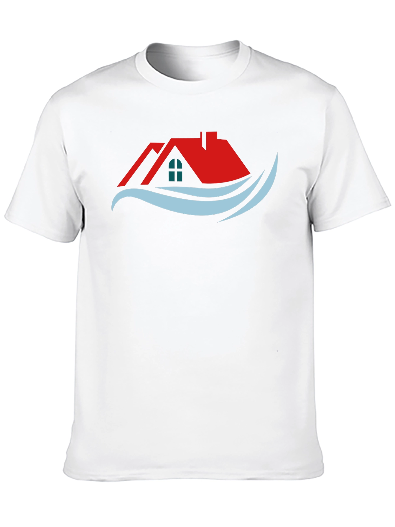 Home & Wave Graphic Tee - Stylish Black T-Shirt
