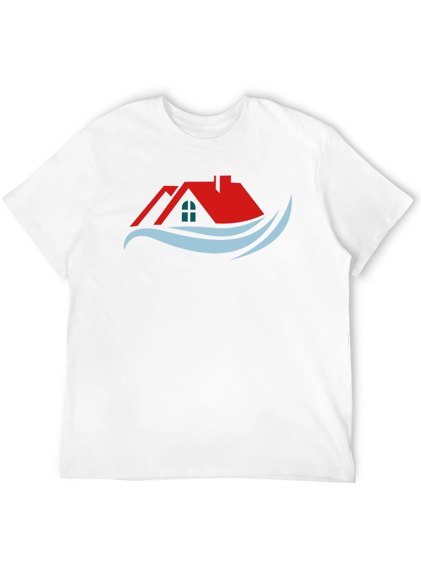 Home & Wave Graphic Tee - Stylish Black T-Shirt