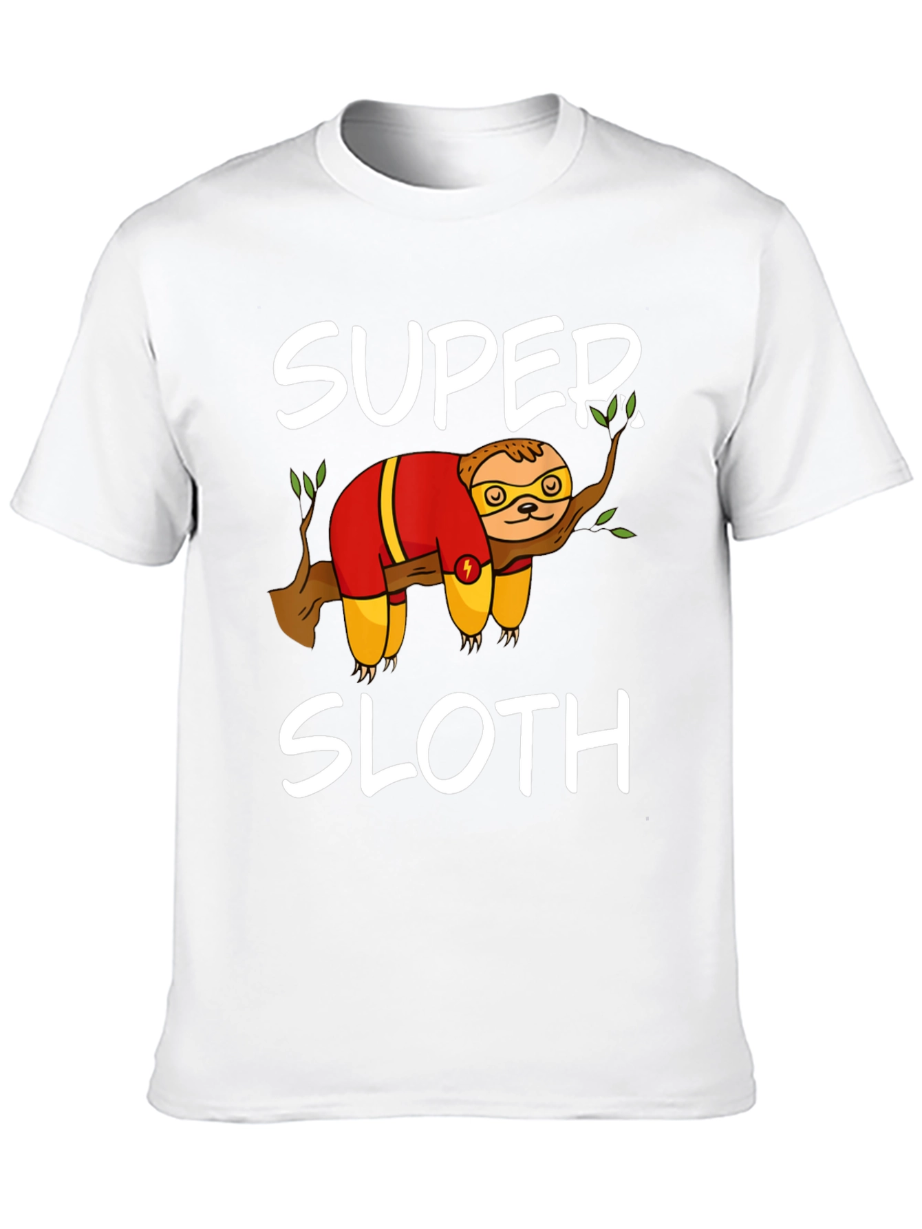 Super Sloth Graphic Tee - Black Cotton Blend