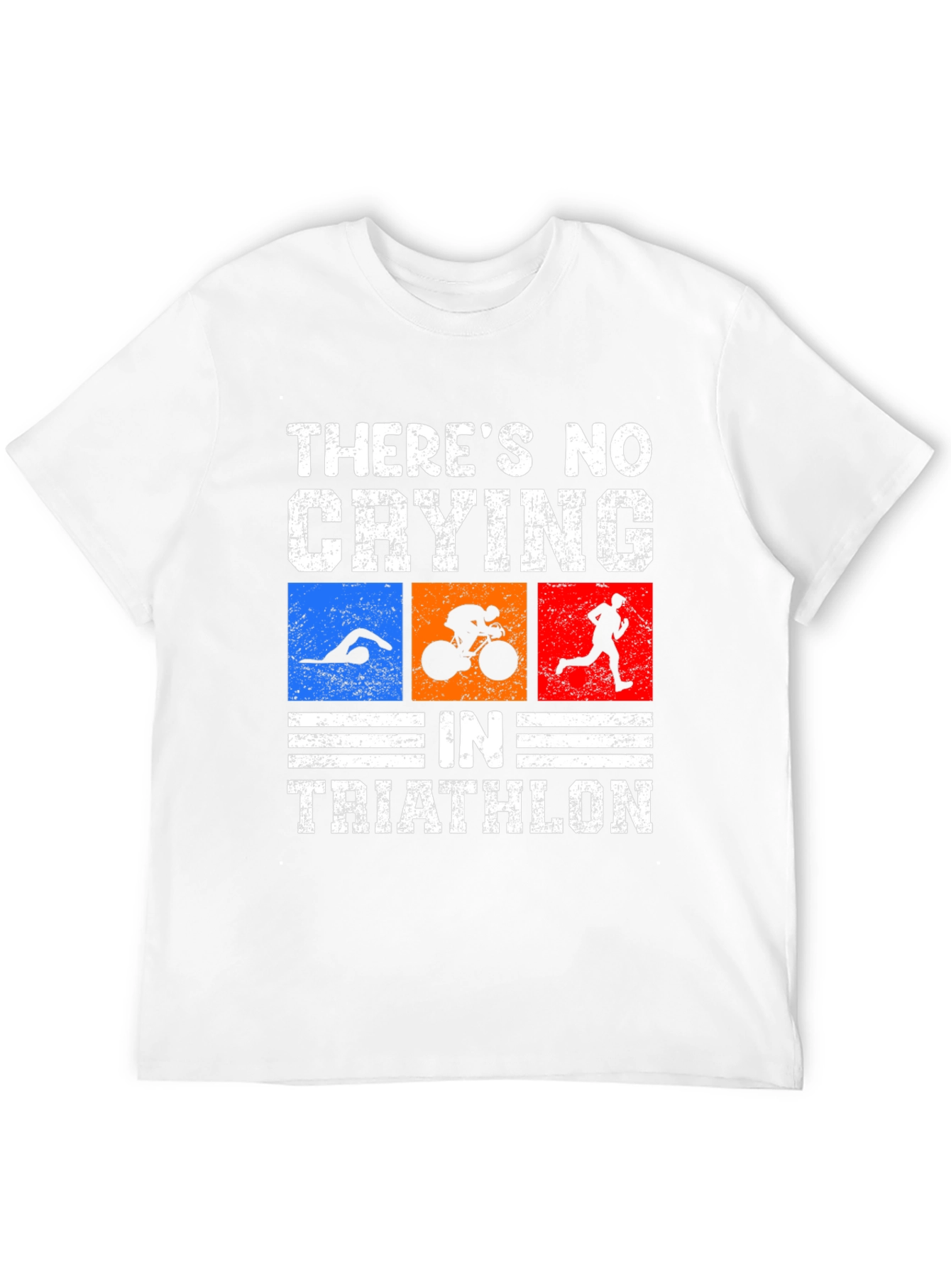 Triathlon T-Shirt: No Crying Funny Triathlete Tee